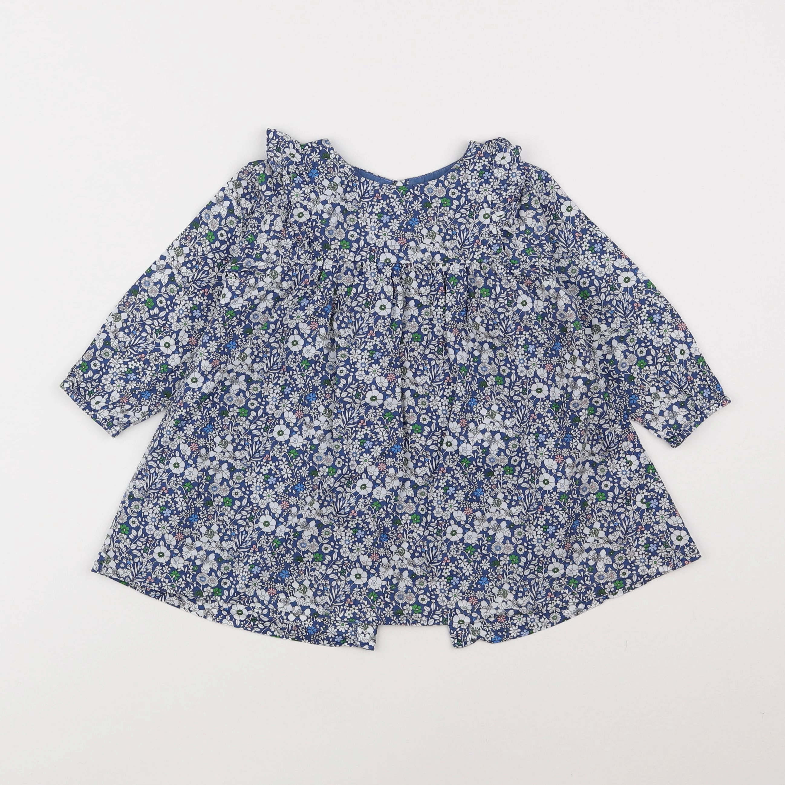 Jacadi - robe liberty bleu - 18 mois