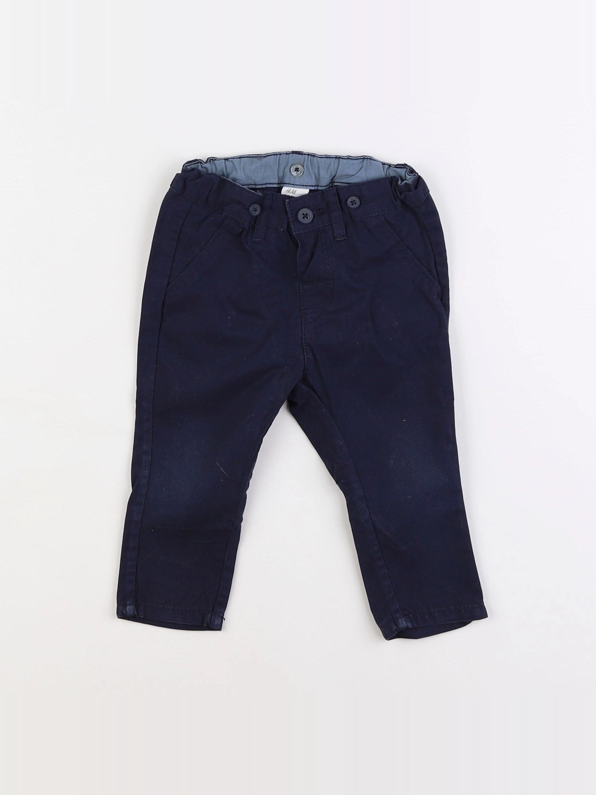 H&M - pantalon bleu - 9/12 mois