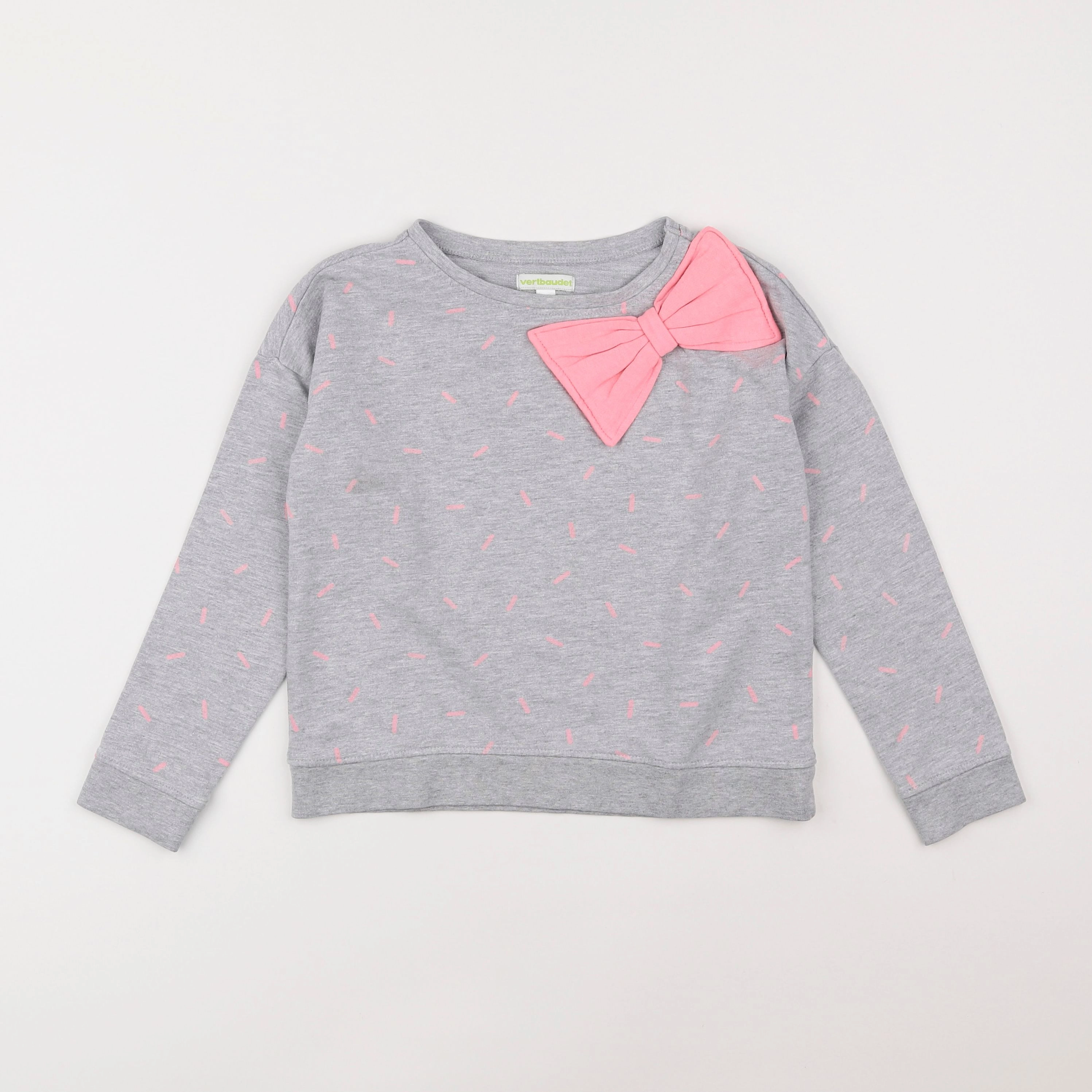 Vertbaudet - sweat gris - 8 ans