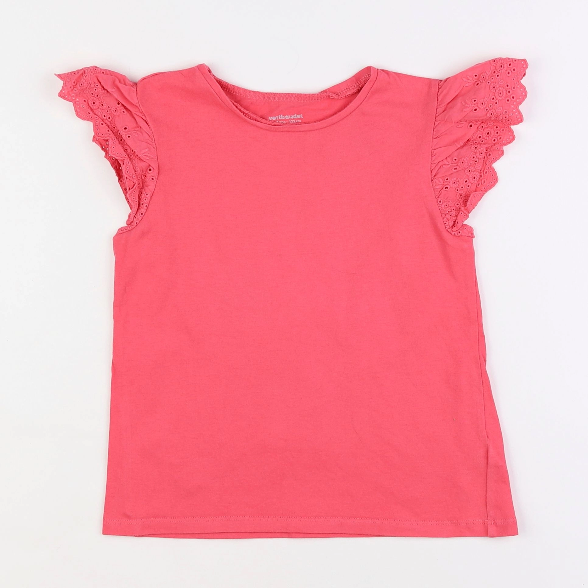 Vertbaudet - tee-shirt rose - 7 ans