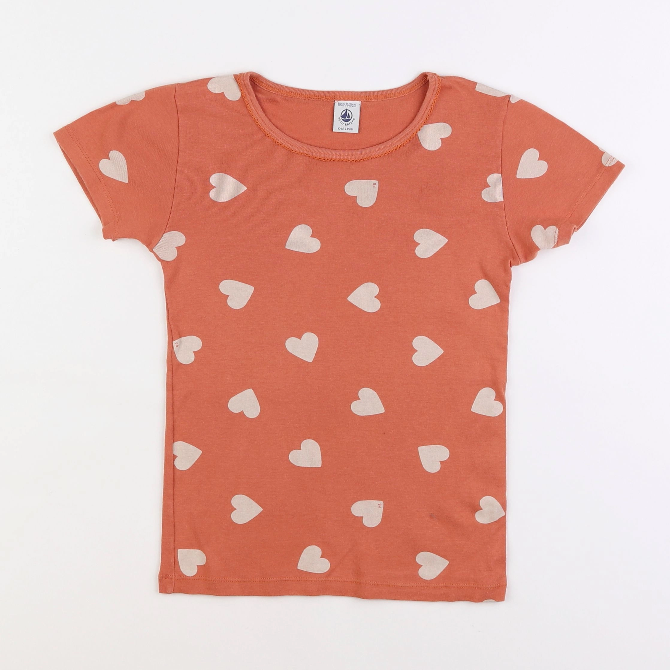 Petit Bateau - maillot de corps orange - 10 ans