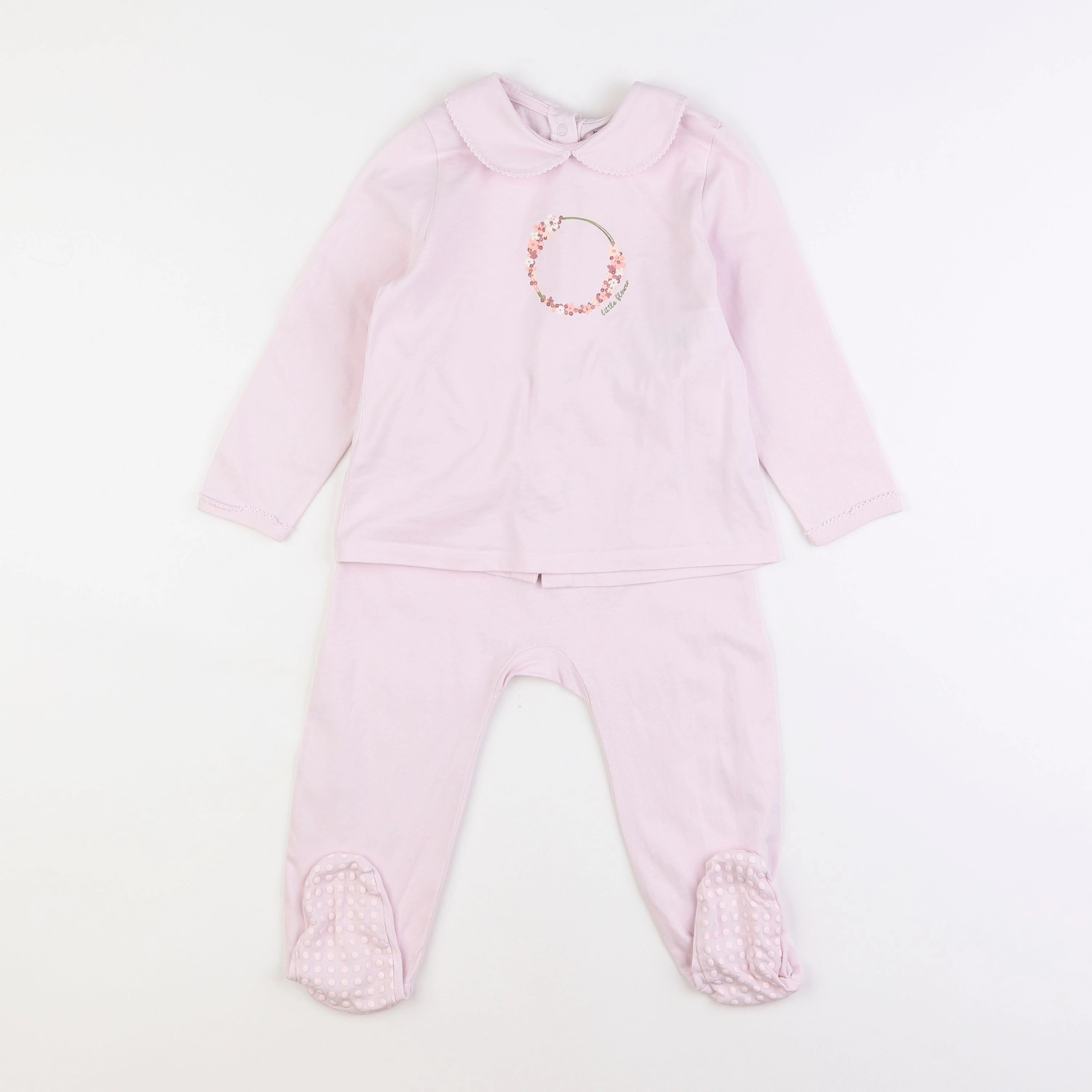 Vertbaudet - pyjama coton rose - 3 ans