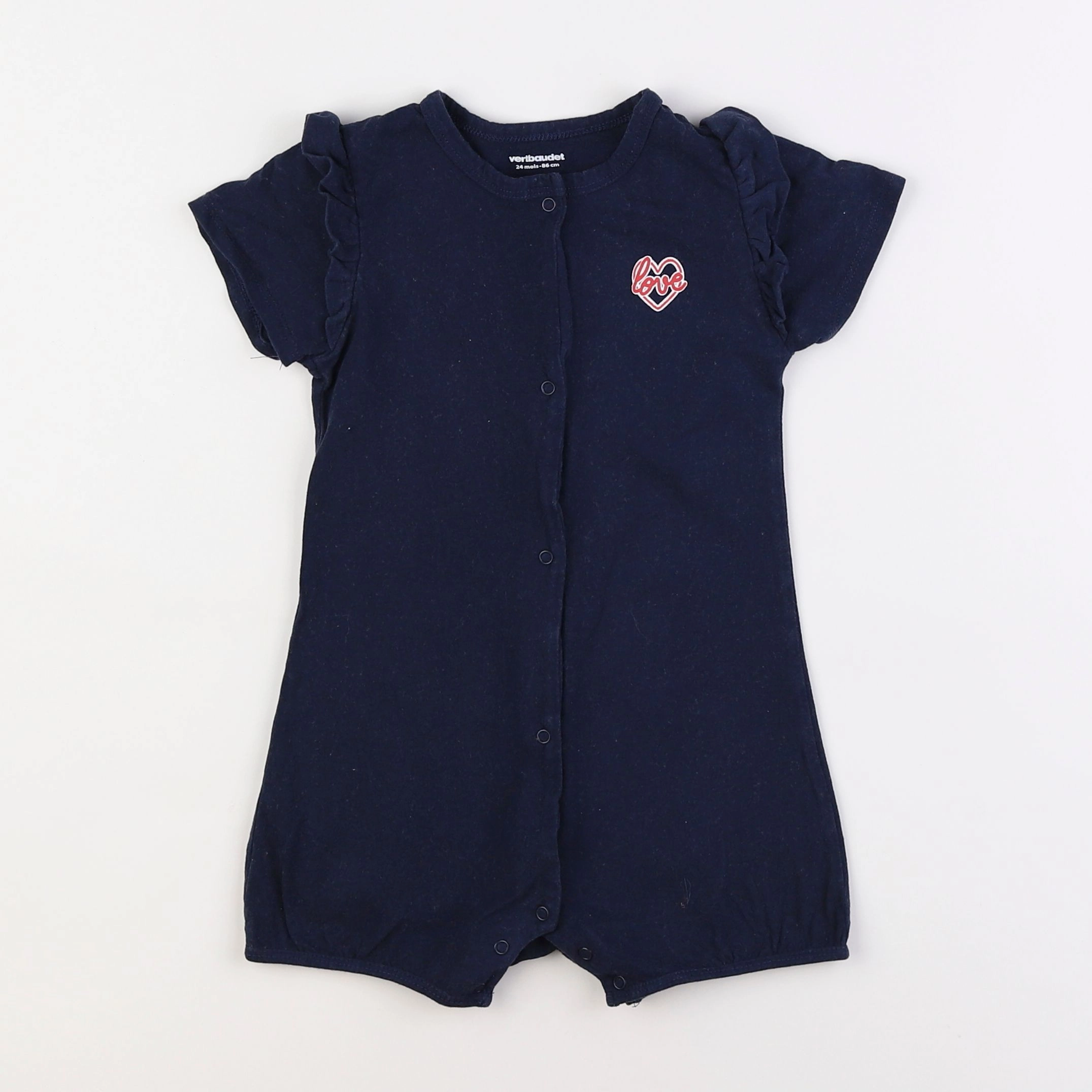 Vertbaudet - pyjama coton bleu - 2 ans