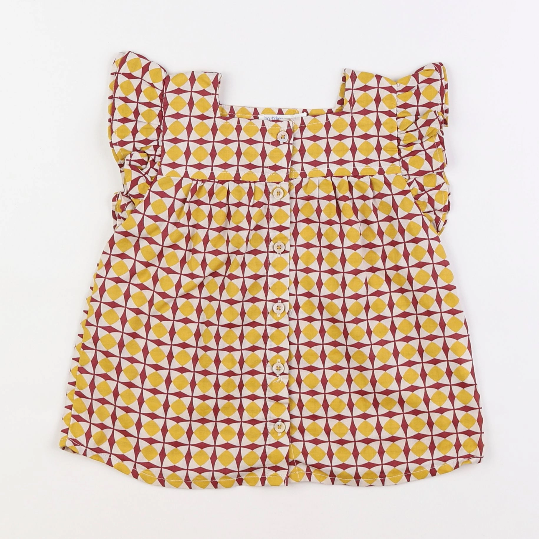 Boutchou - blouse jaune, rouge - 2 ans