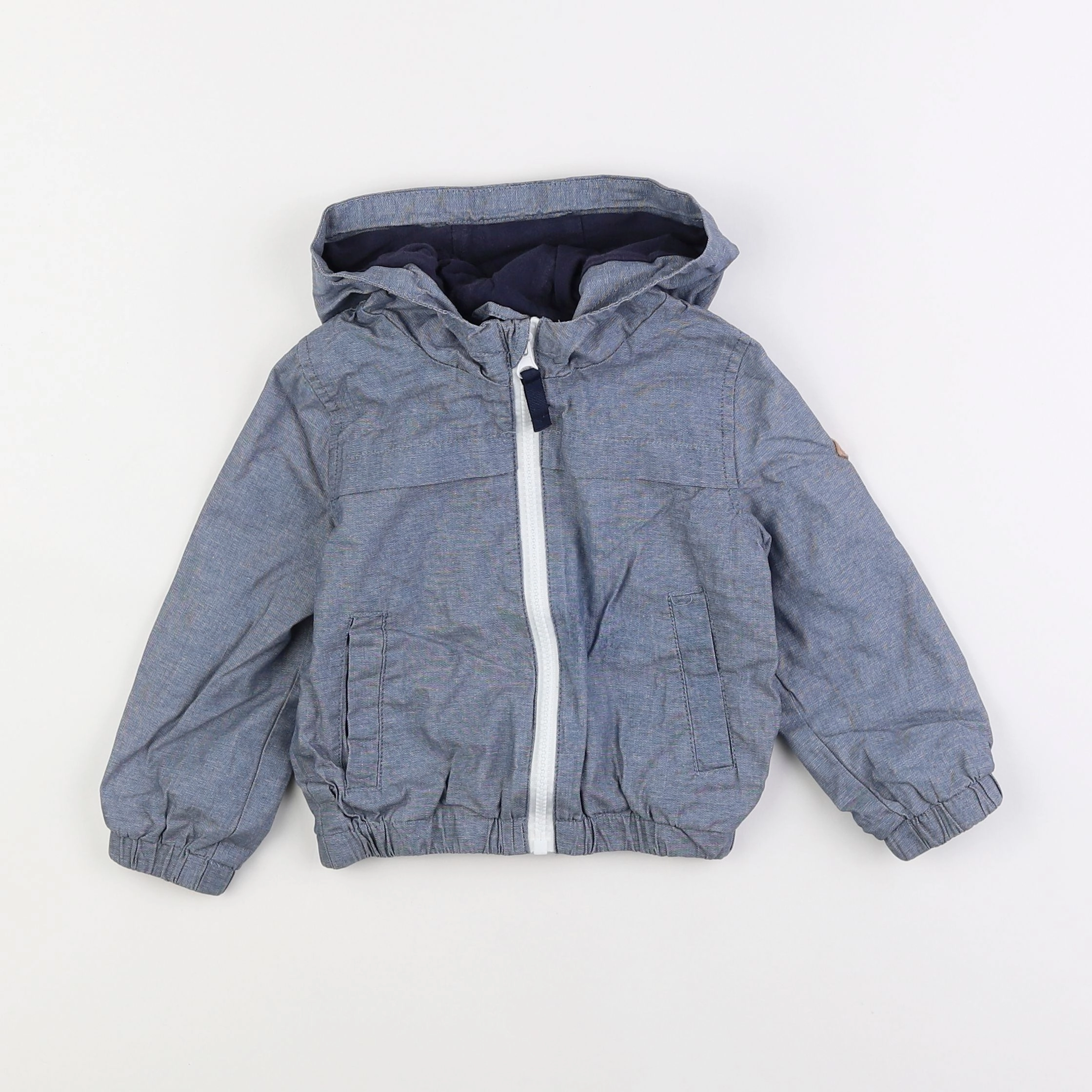 Vertbaudet - imperméable bleu, gris - 2 ans