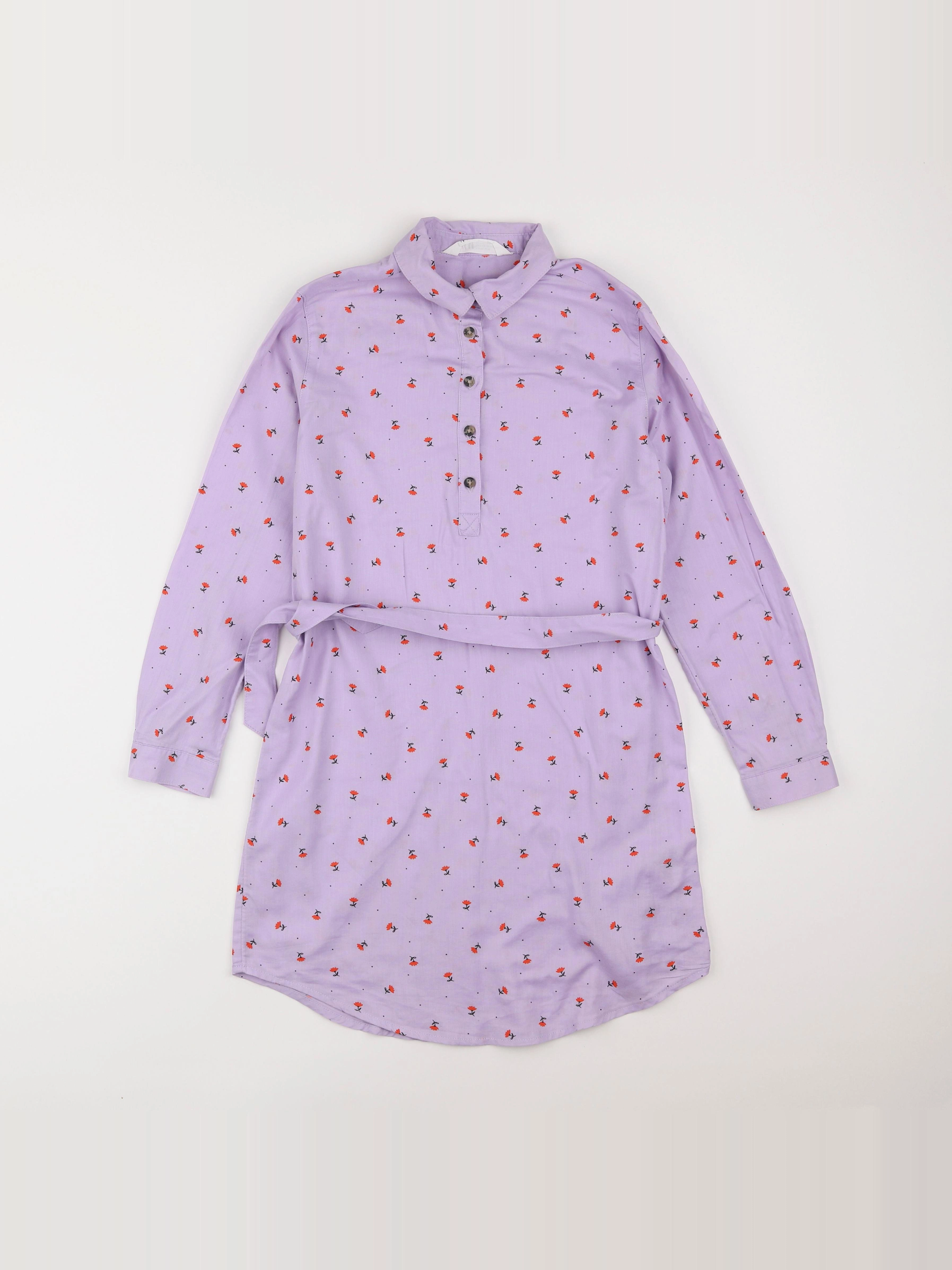H&M - robe violet - 9/10 ans