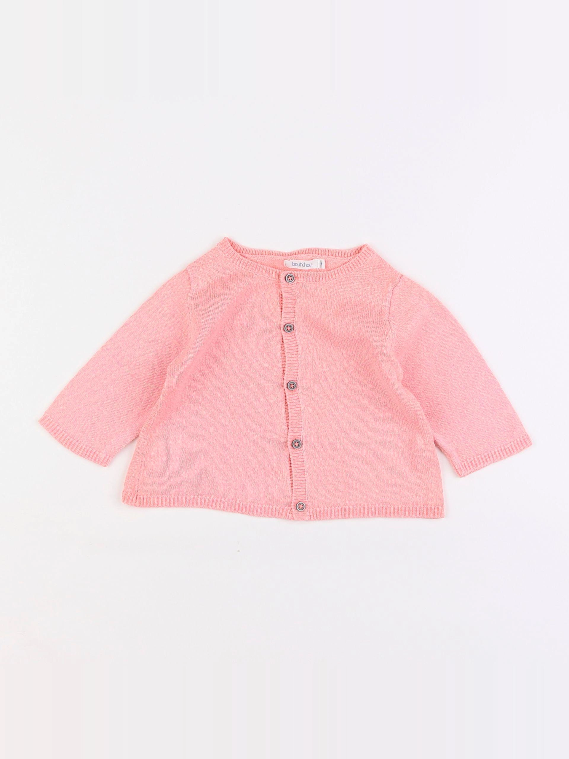 Boutchou - gilet rose - 6 mois