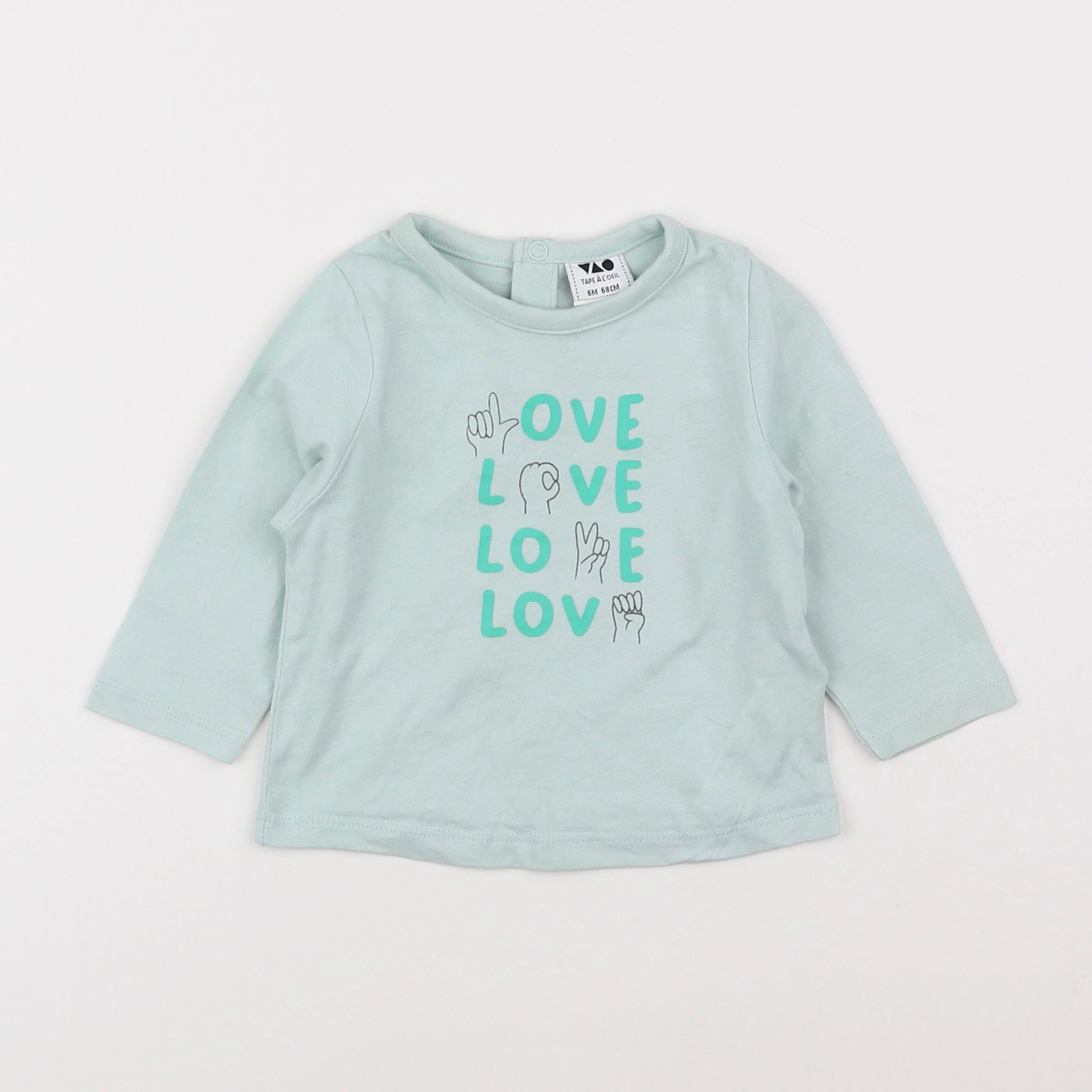Tape à l'oeil - tee-shirt vert - 6 mois