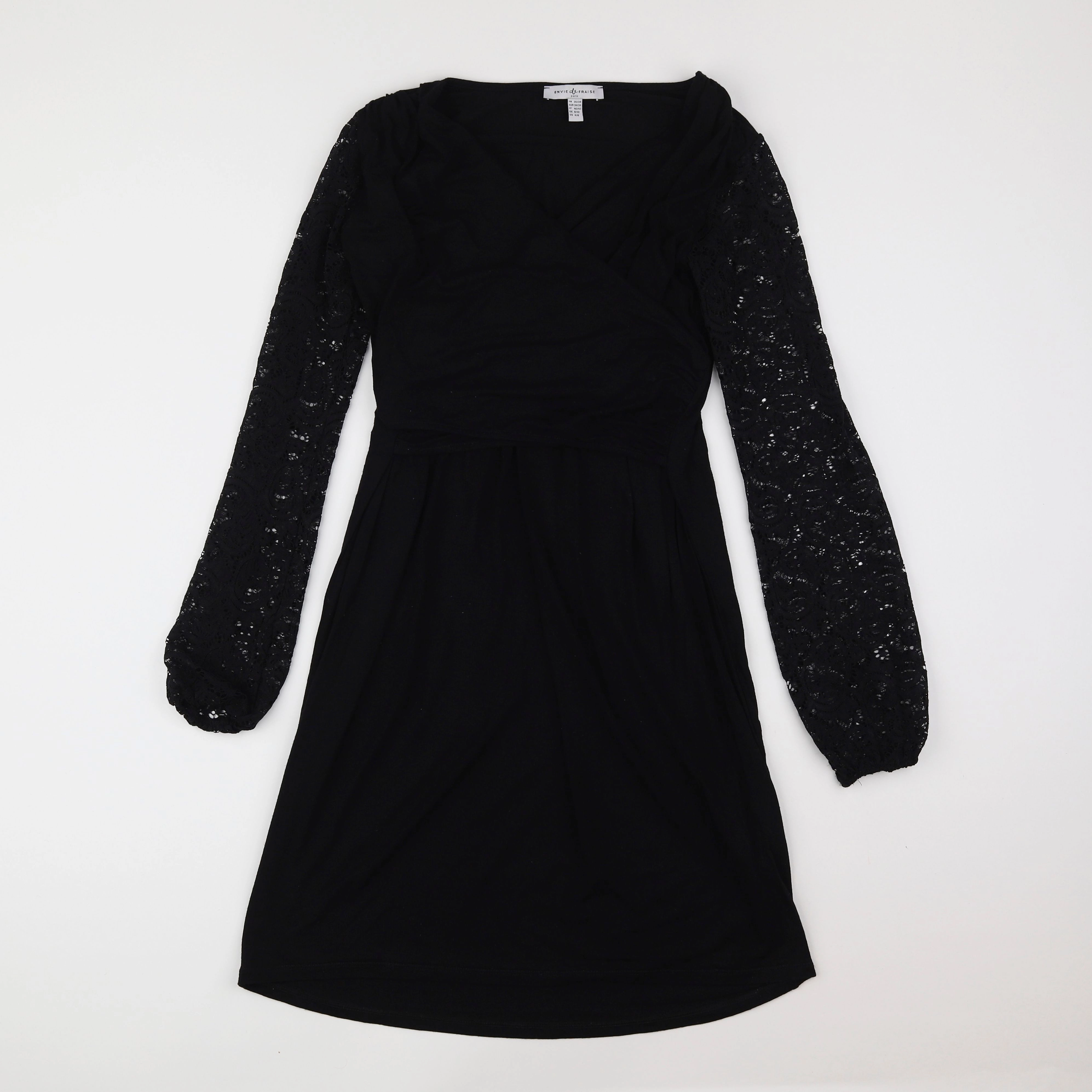 Envie de fraise - robe grossesse, allaitement noir - 36 à 38