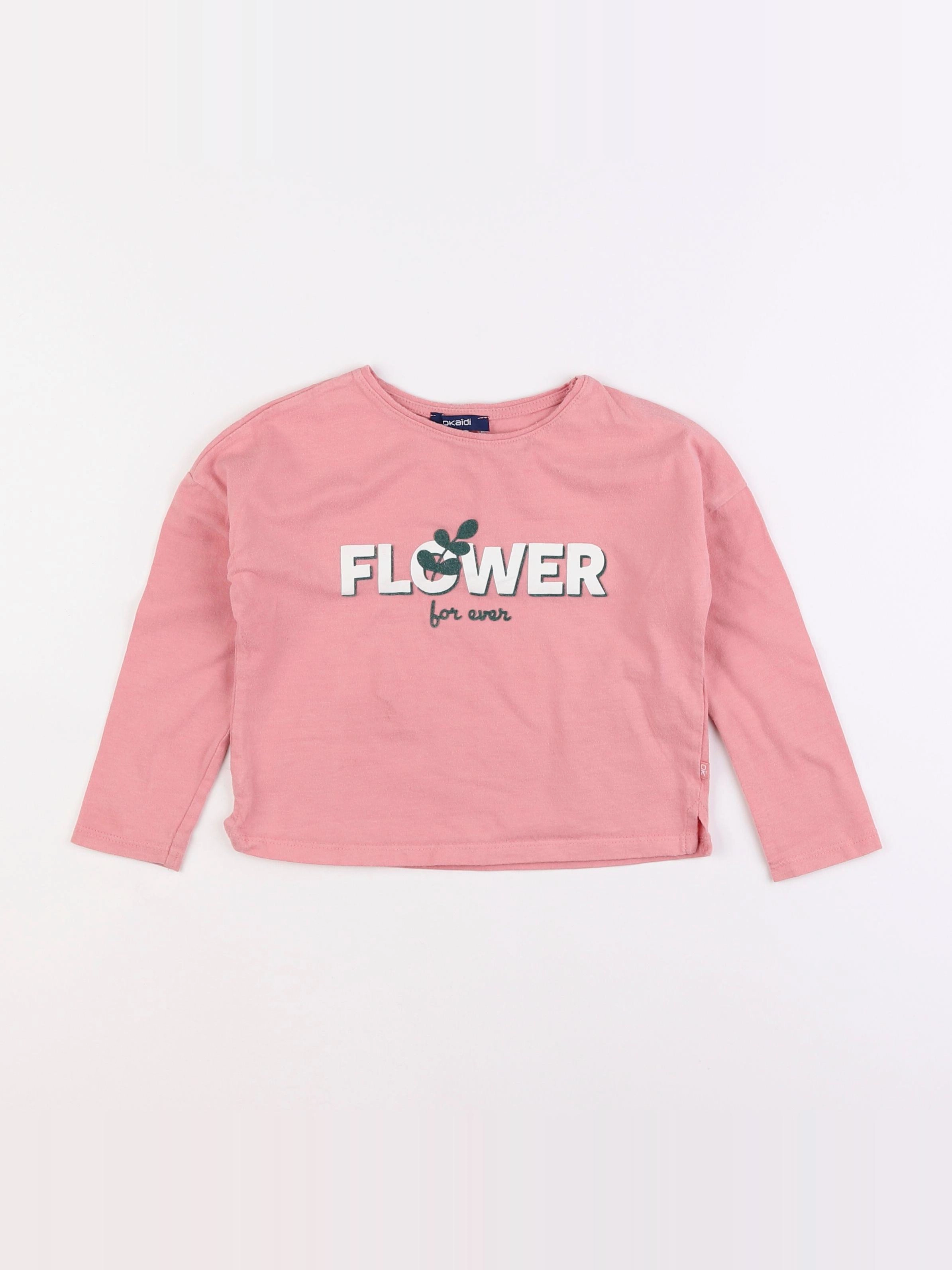 Okaidi - tee-shirt rose - 4 ans