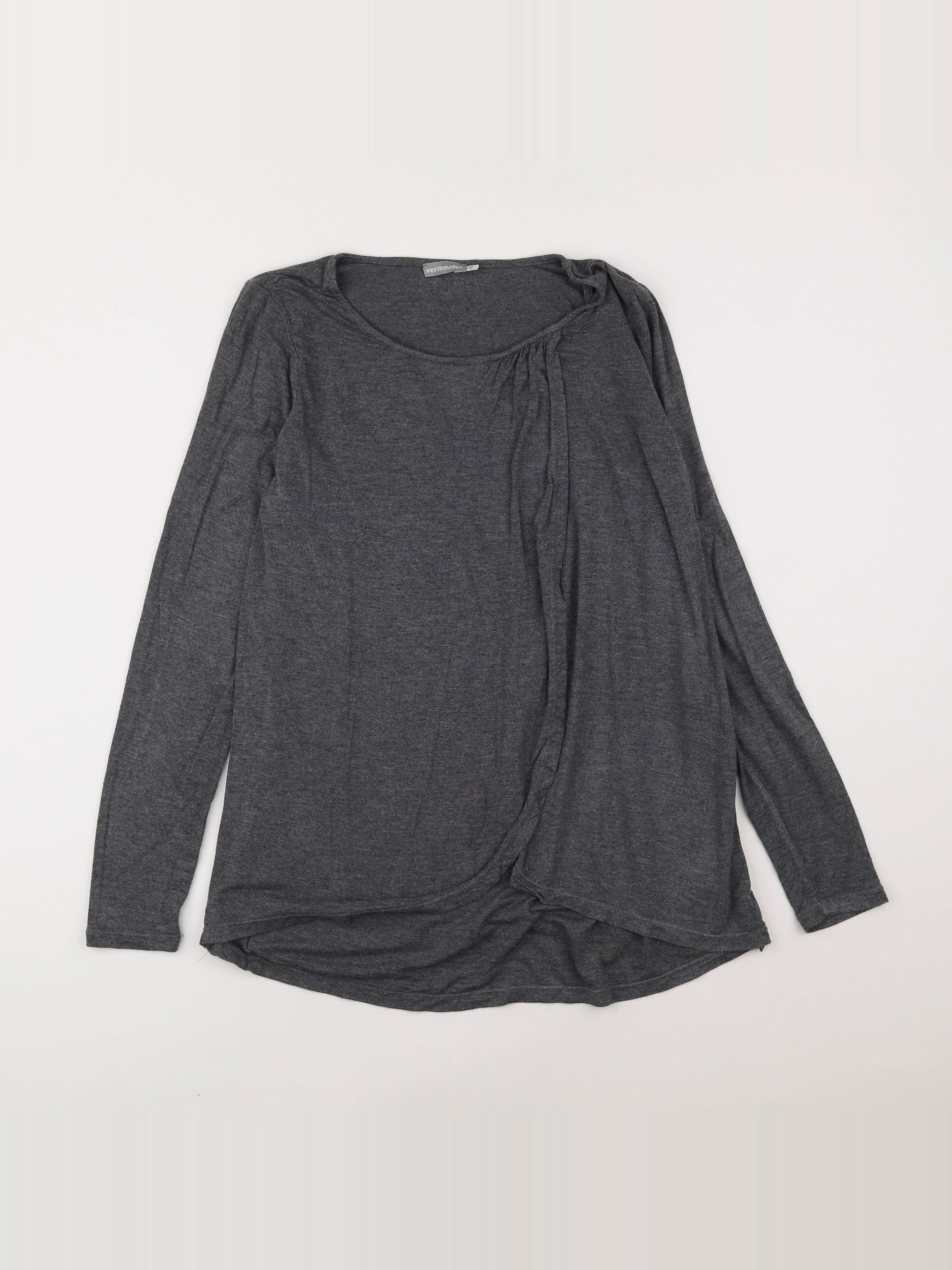 Vertbaudet - tee-shirt grossesse, allaitement gris - 34 à 36