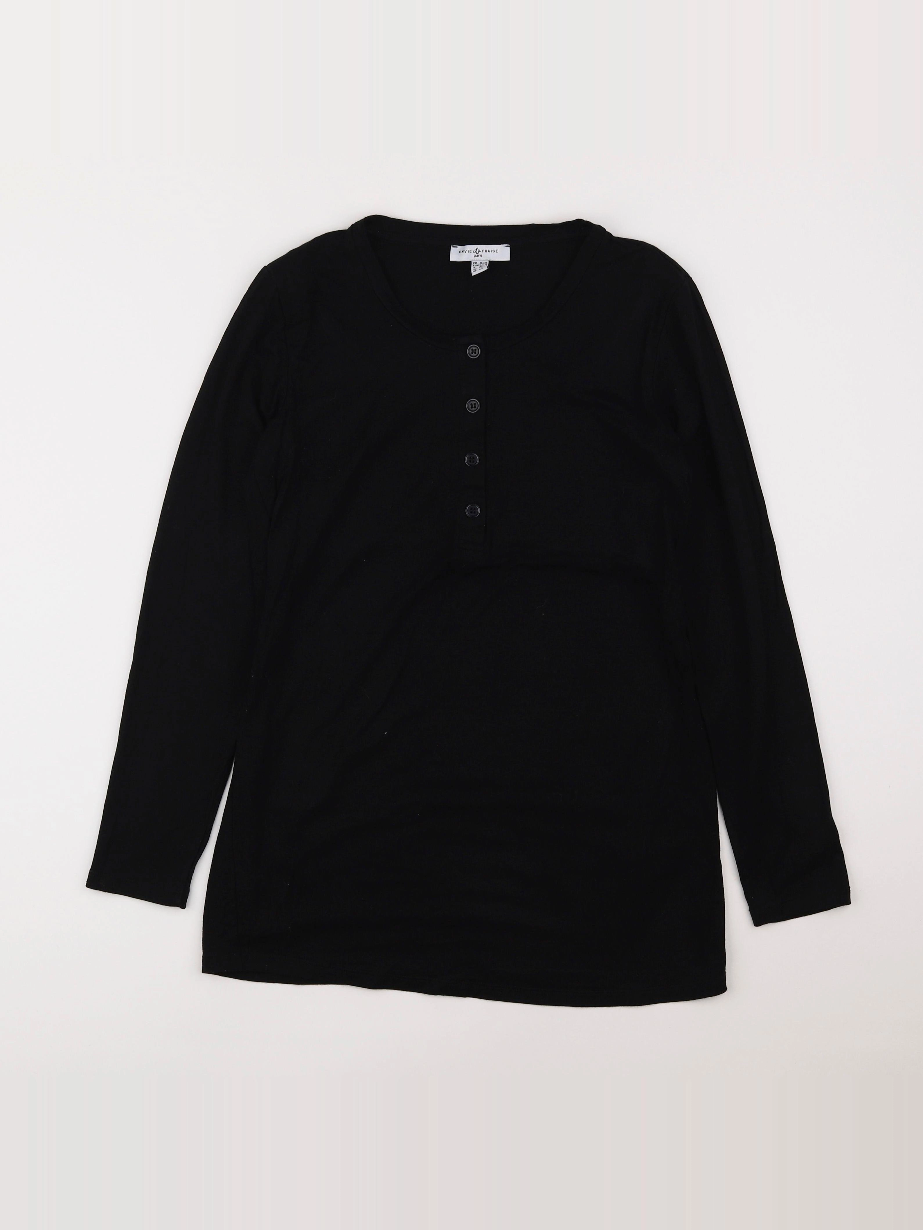 Envie de fraise - tee-shirt grossesse noir - 36 à 38