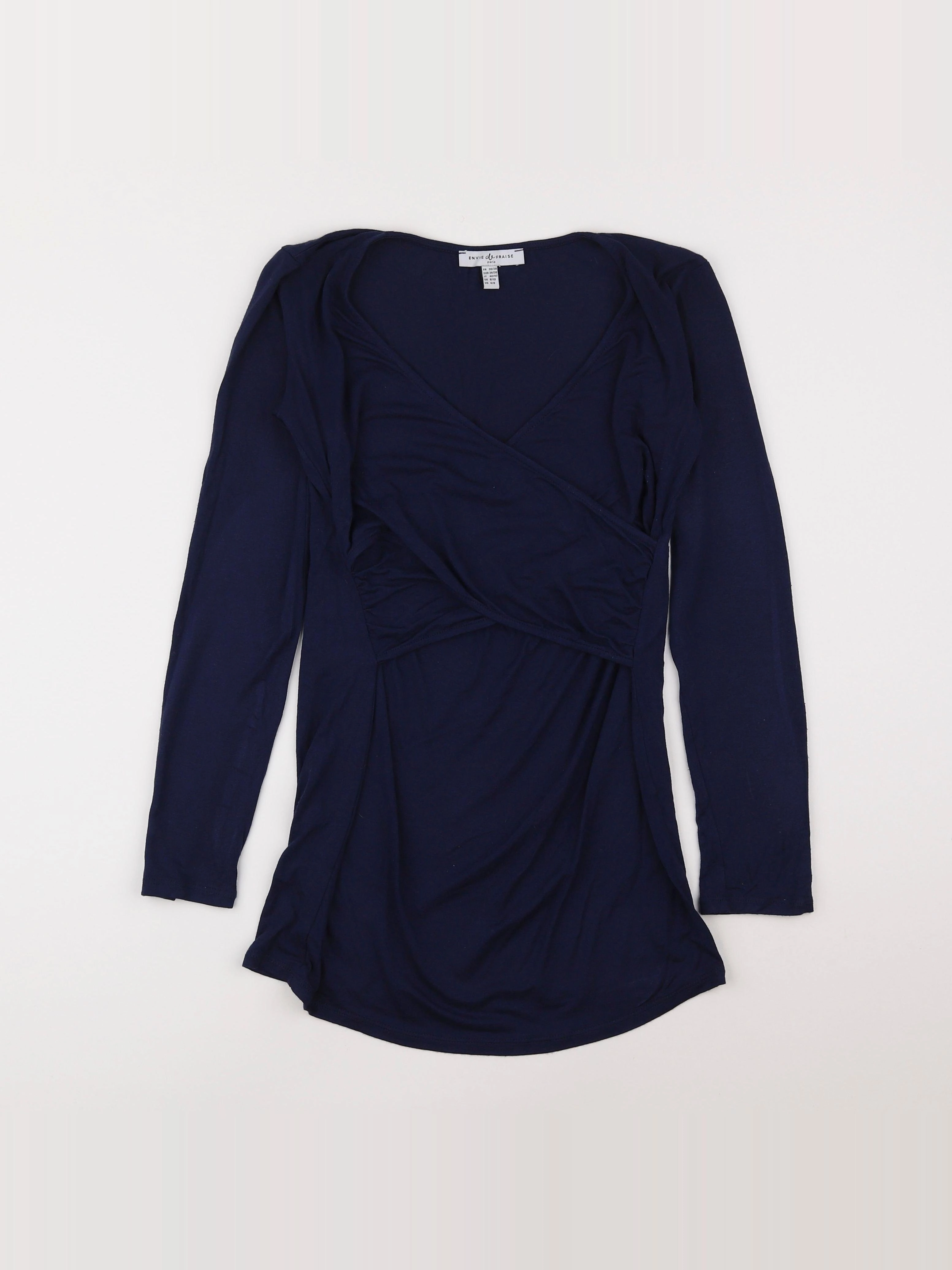 Envie de fraise - tee-shirt grossesse, allaitement bleu - 36 à 38