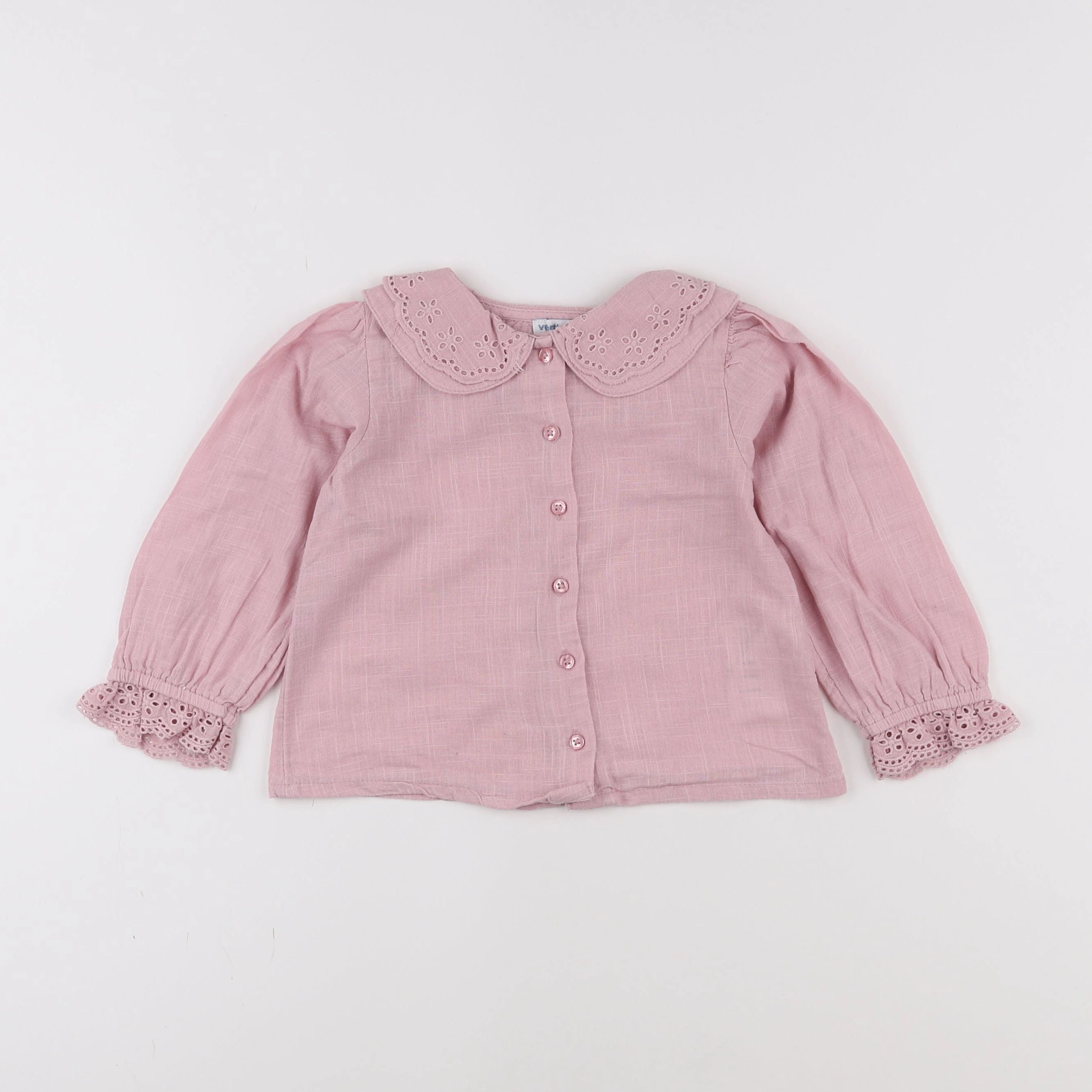 Vertbaudet - blouse rose - 9 mois