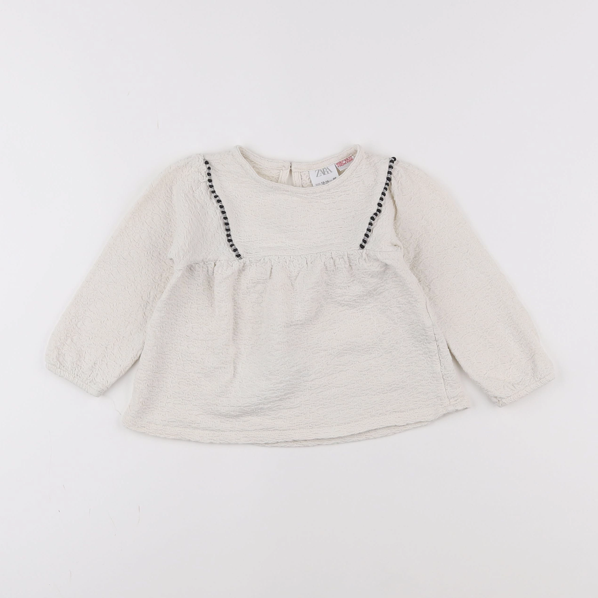 Zara - blouse beige - 12/18 mois