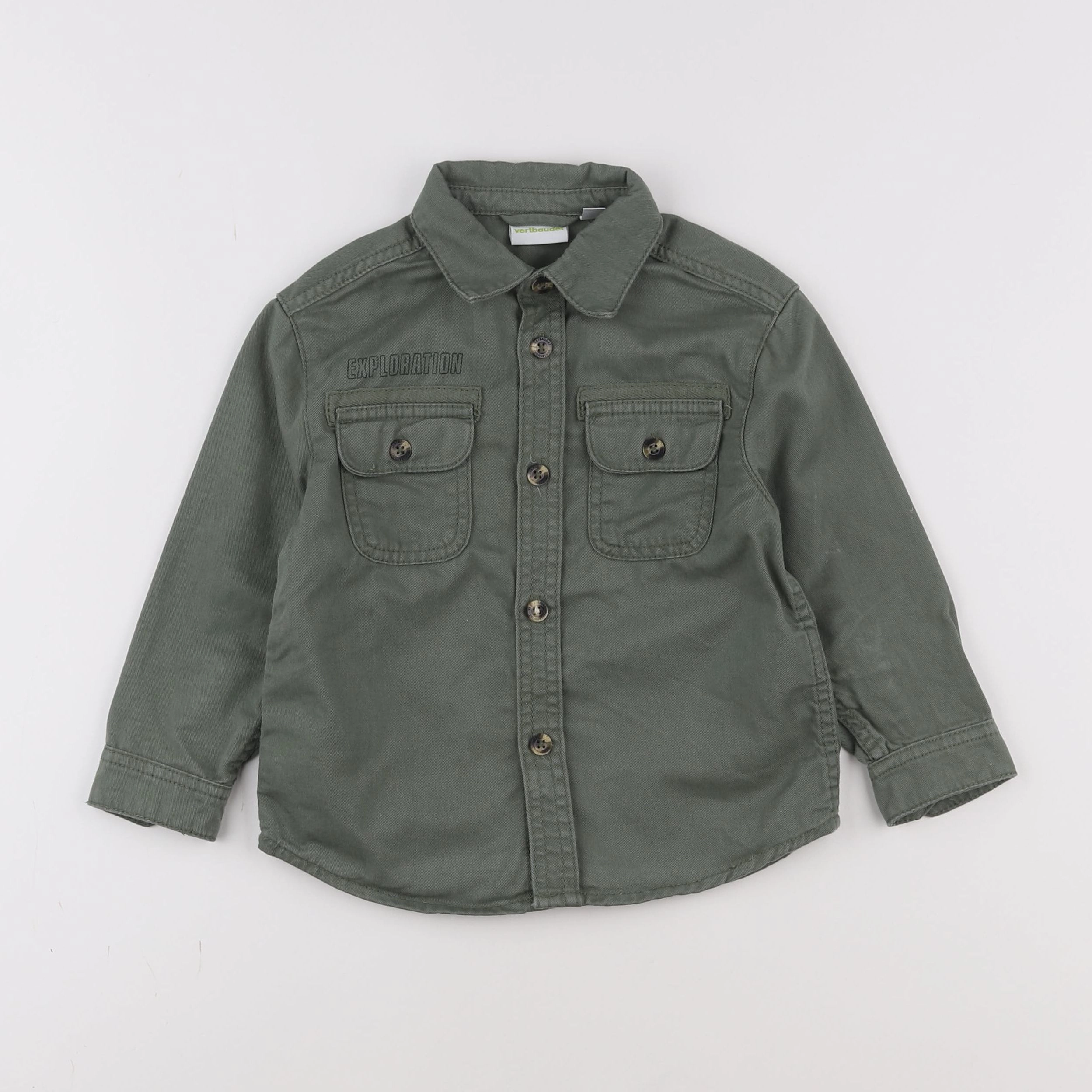 Vertbaudet - veste imprimé au dos vert - 3 ans