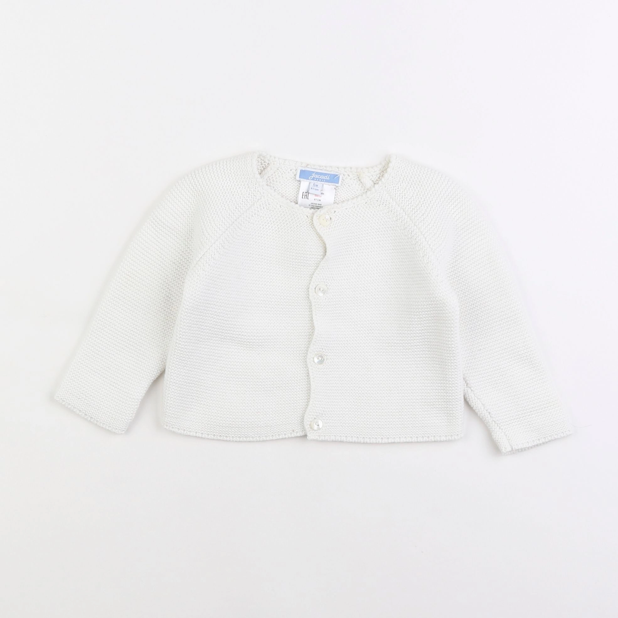 Jacadi - gilet blanc - 6 mois