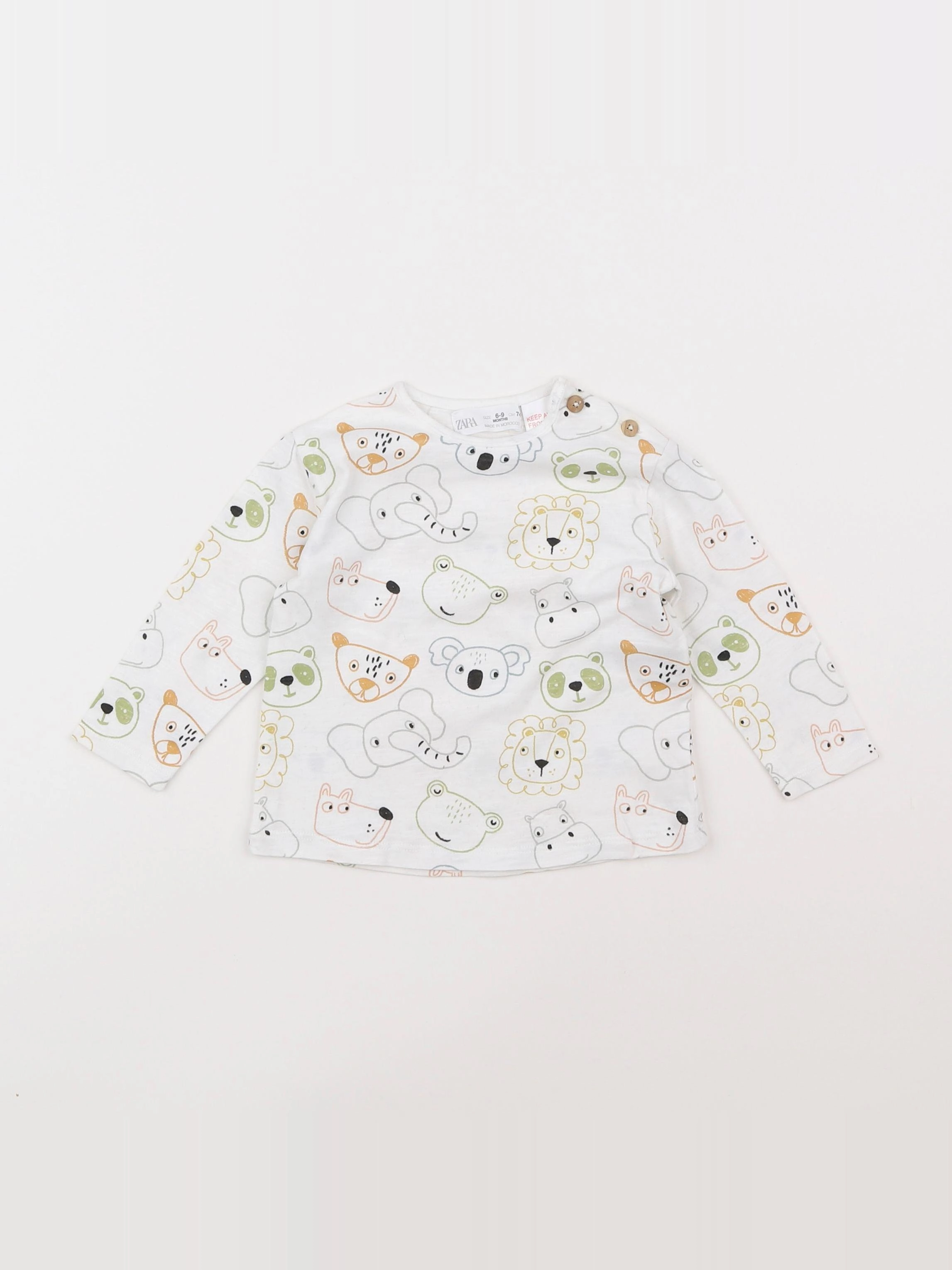 Zara - tee-shirt multicolore - 6/9 mois