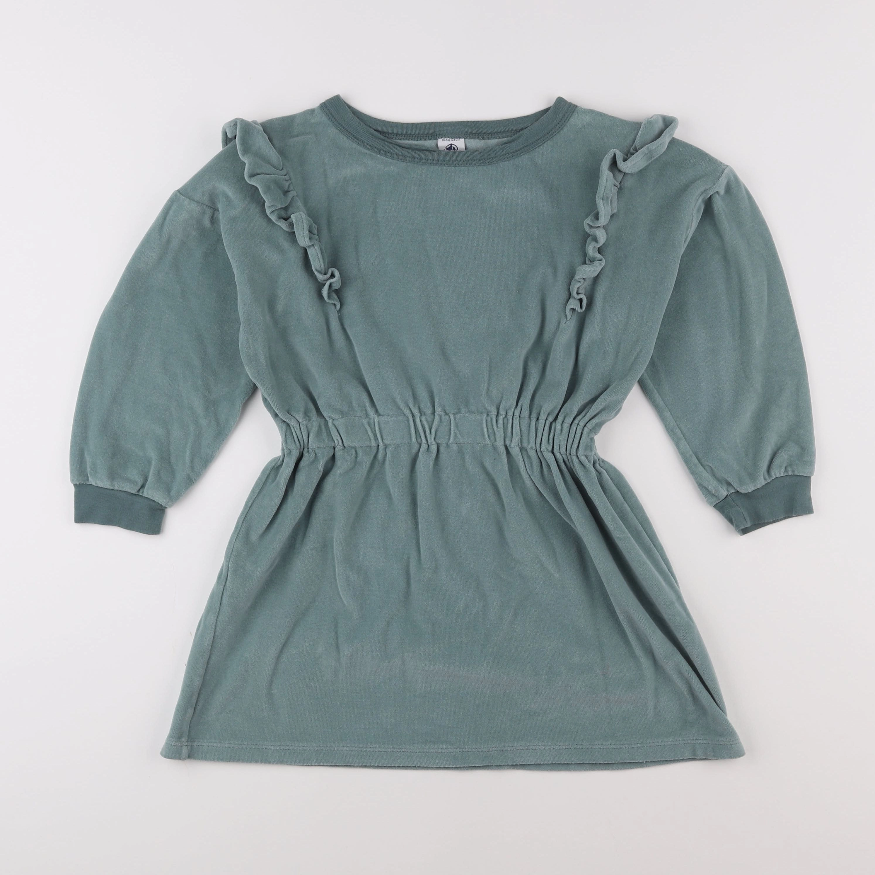 Petit Bateau - robe vert - 8 ans