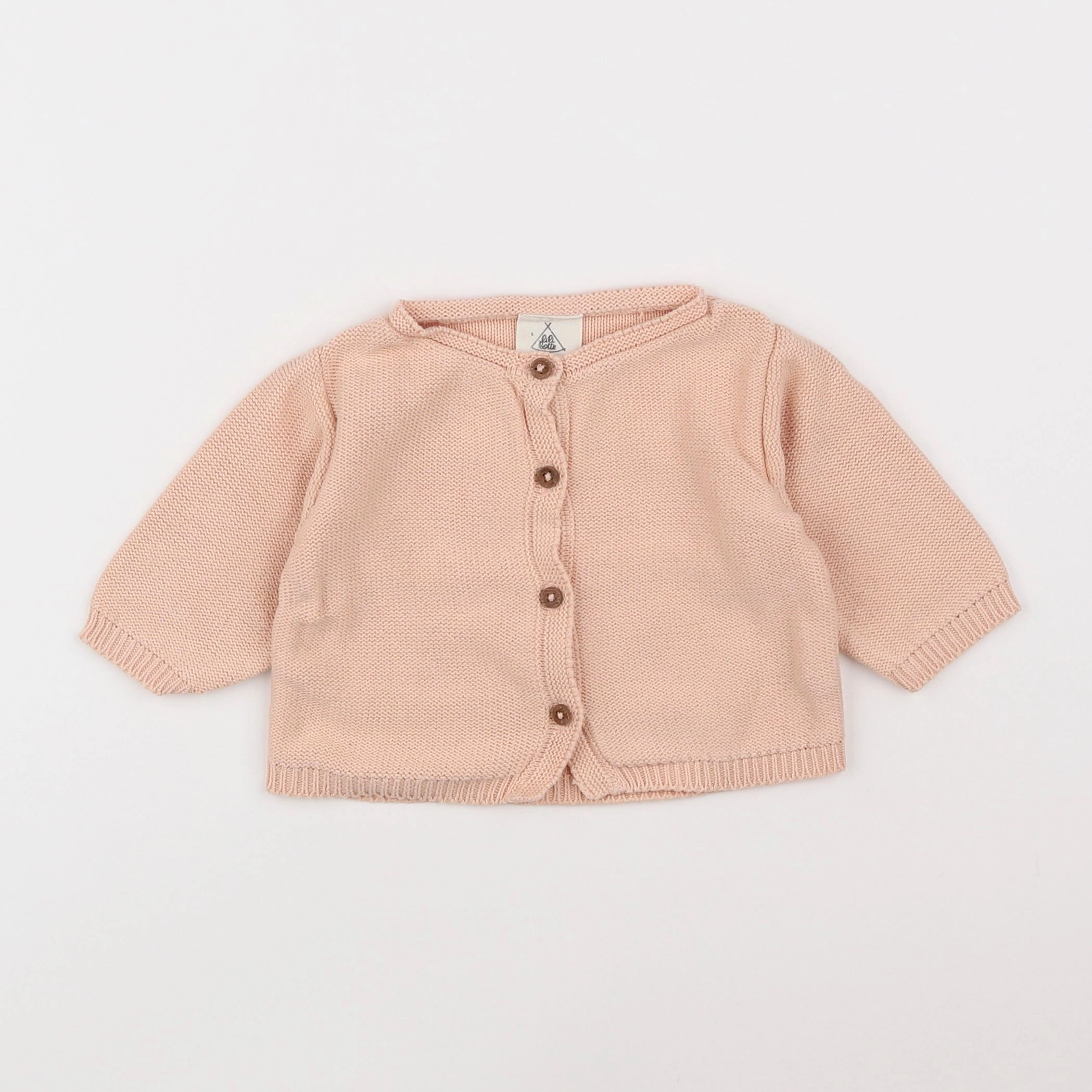 Lililotte - gilet rose - 6/9 mois