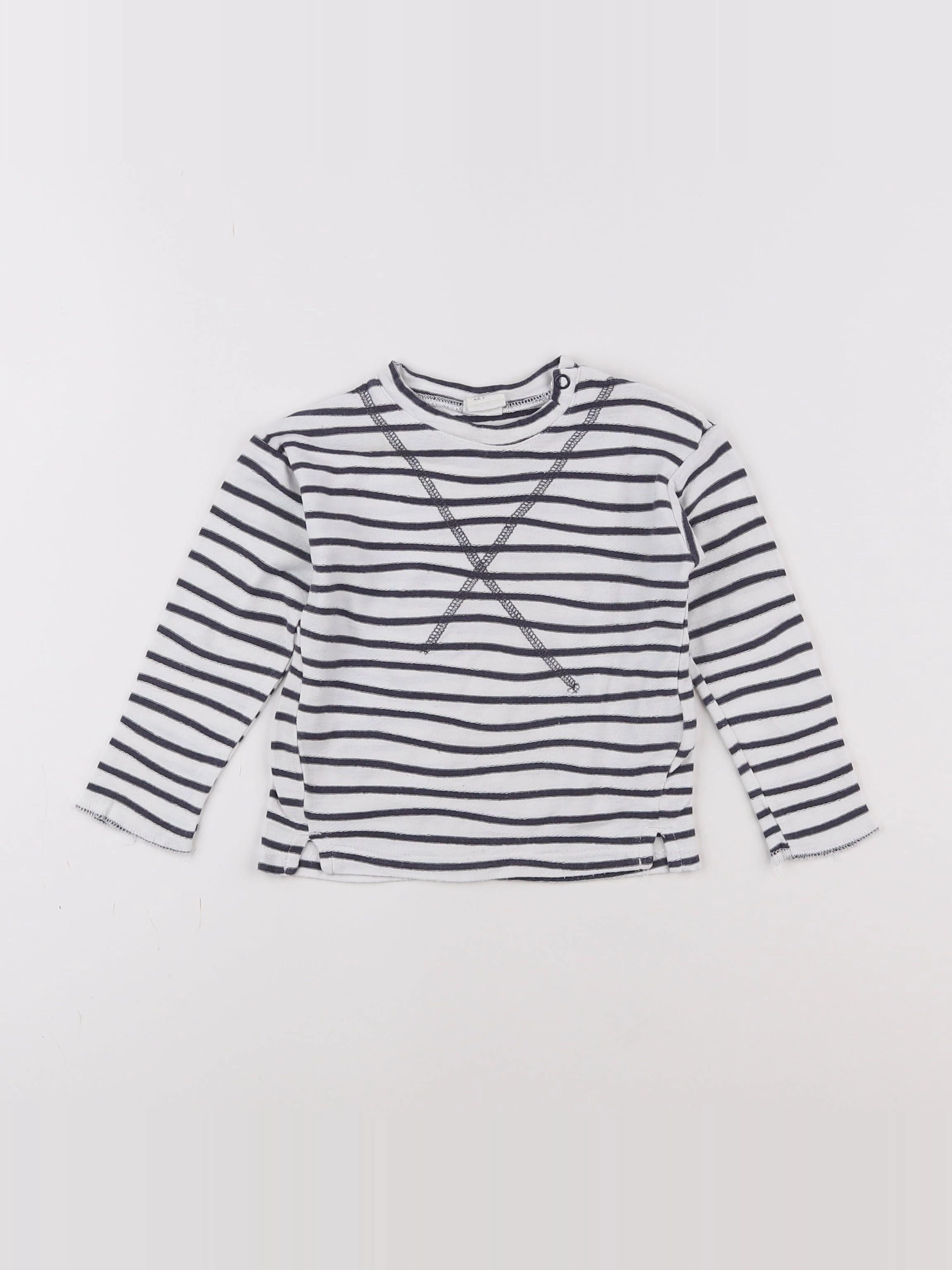H&M - tee-shirt blanc - 6/9 mois