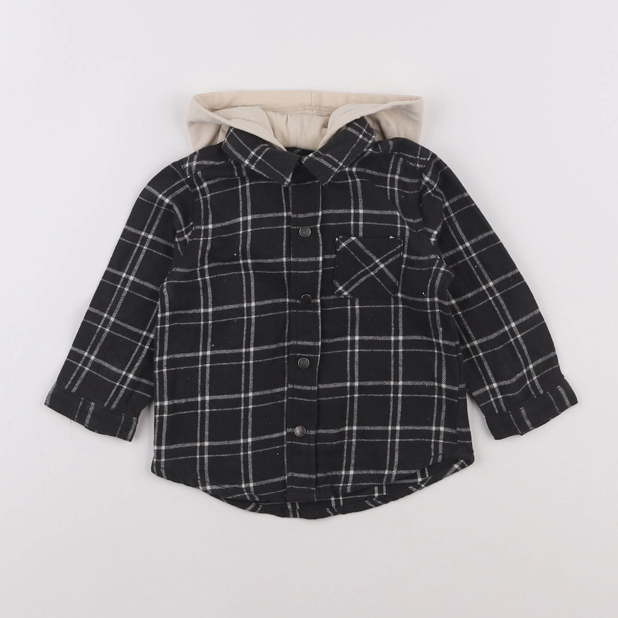 Vertbaudet - chemise gris - 12 mois