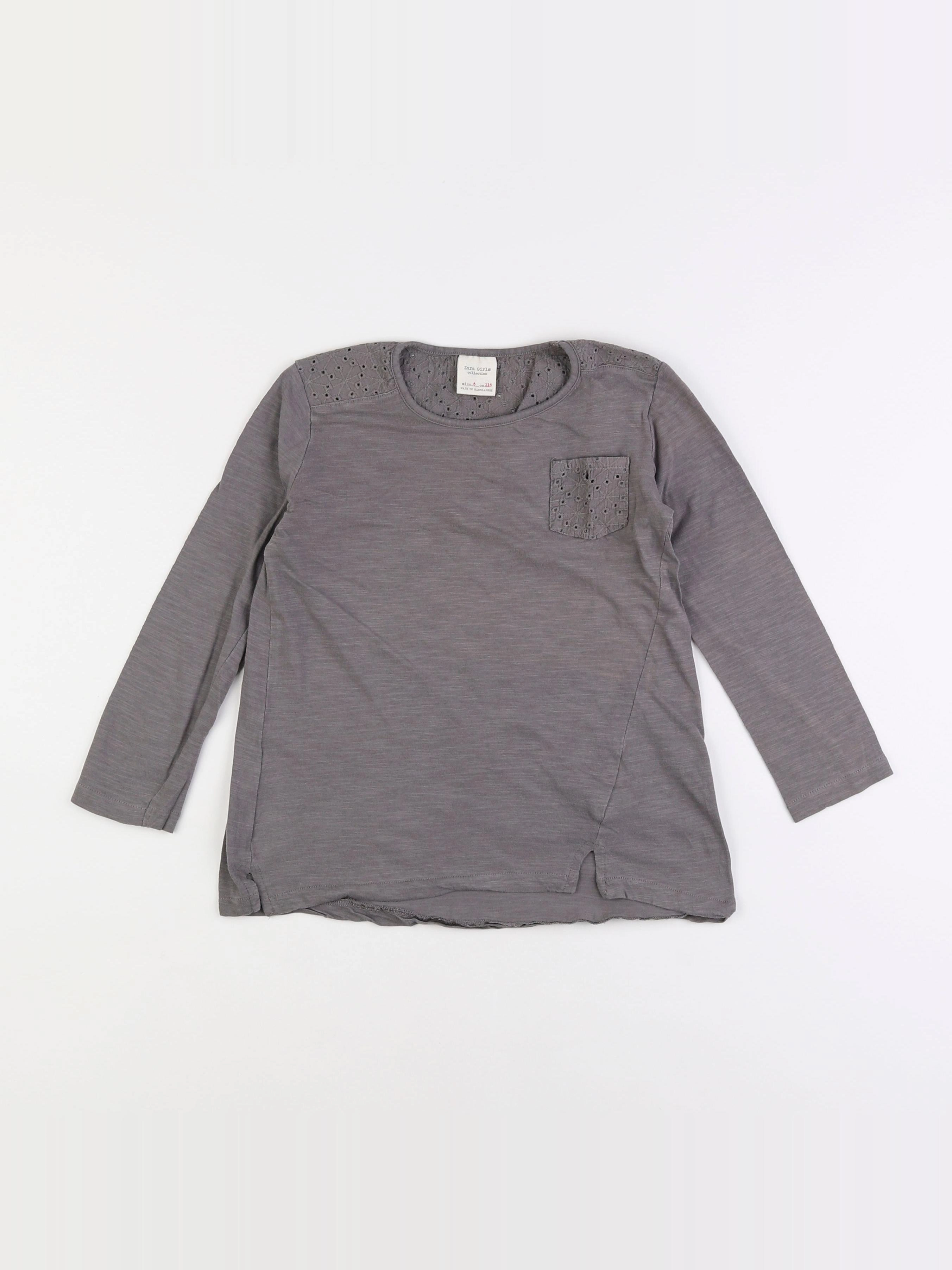 Zara - tee-shirt gris - 6 ans