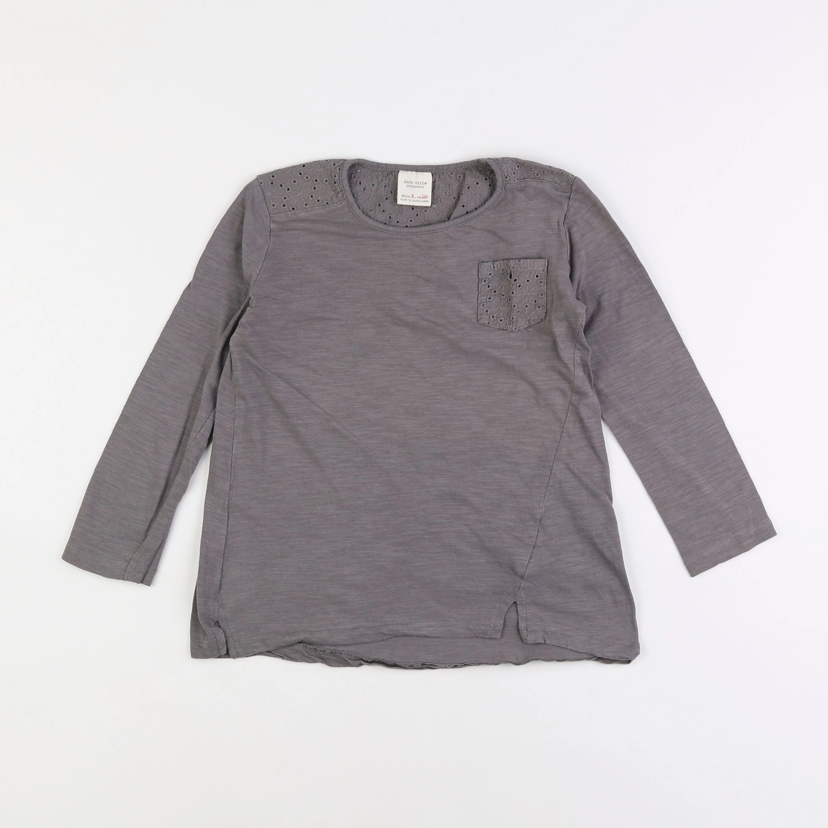 Zara - tee-shirt gris - 6 ans