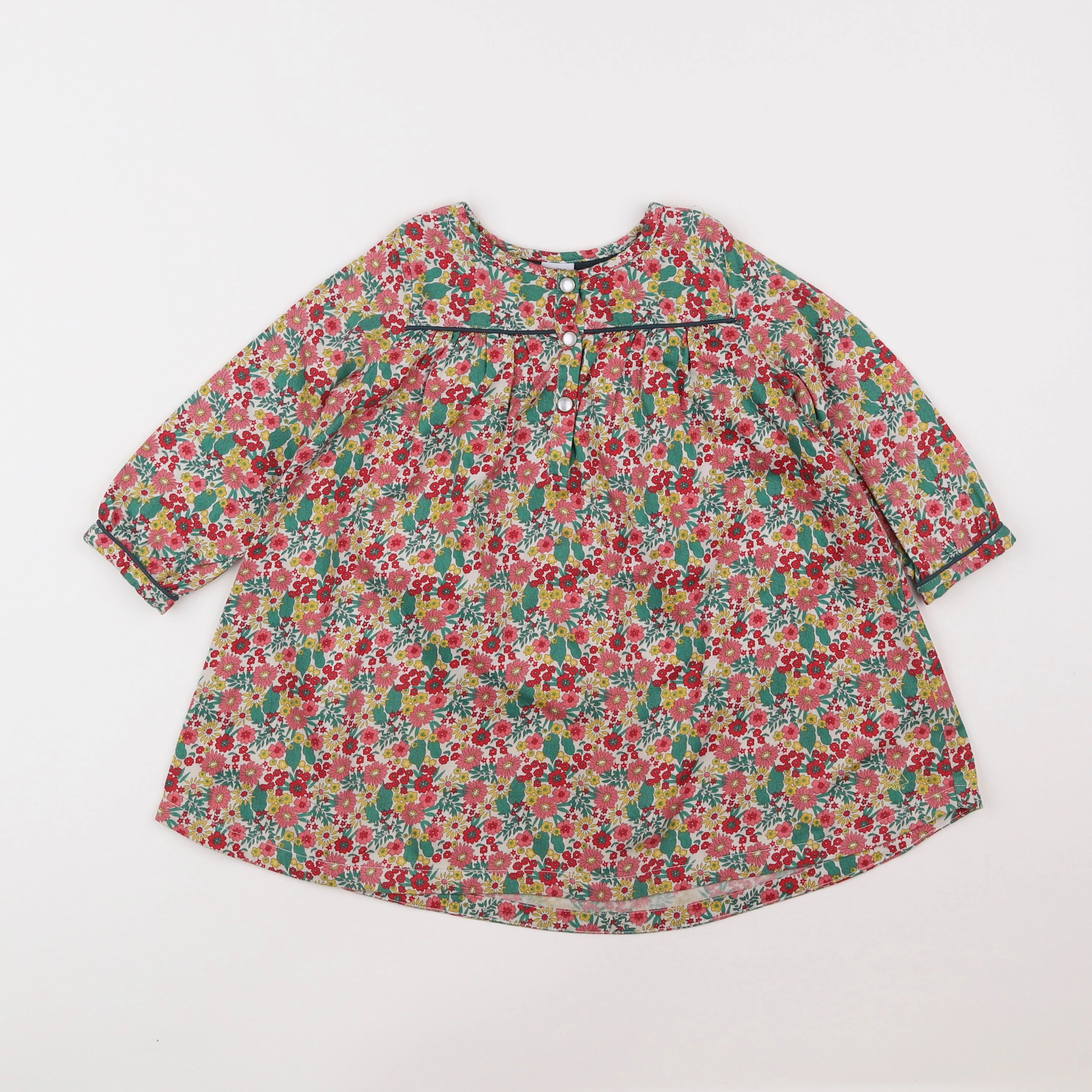 Petit Bateau - robe multicolore - 2 ans