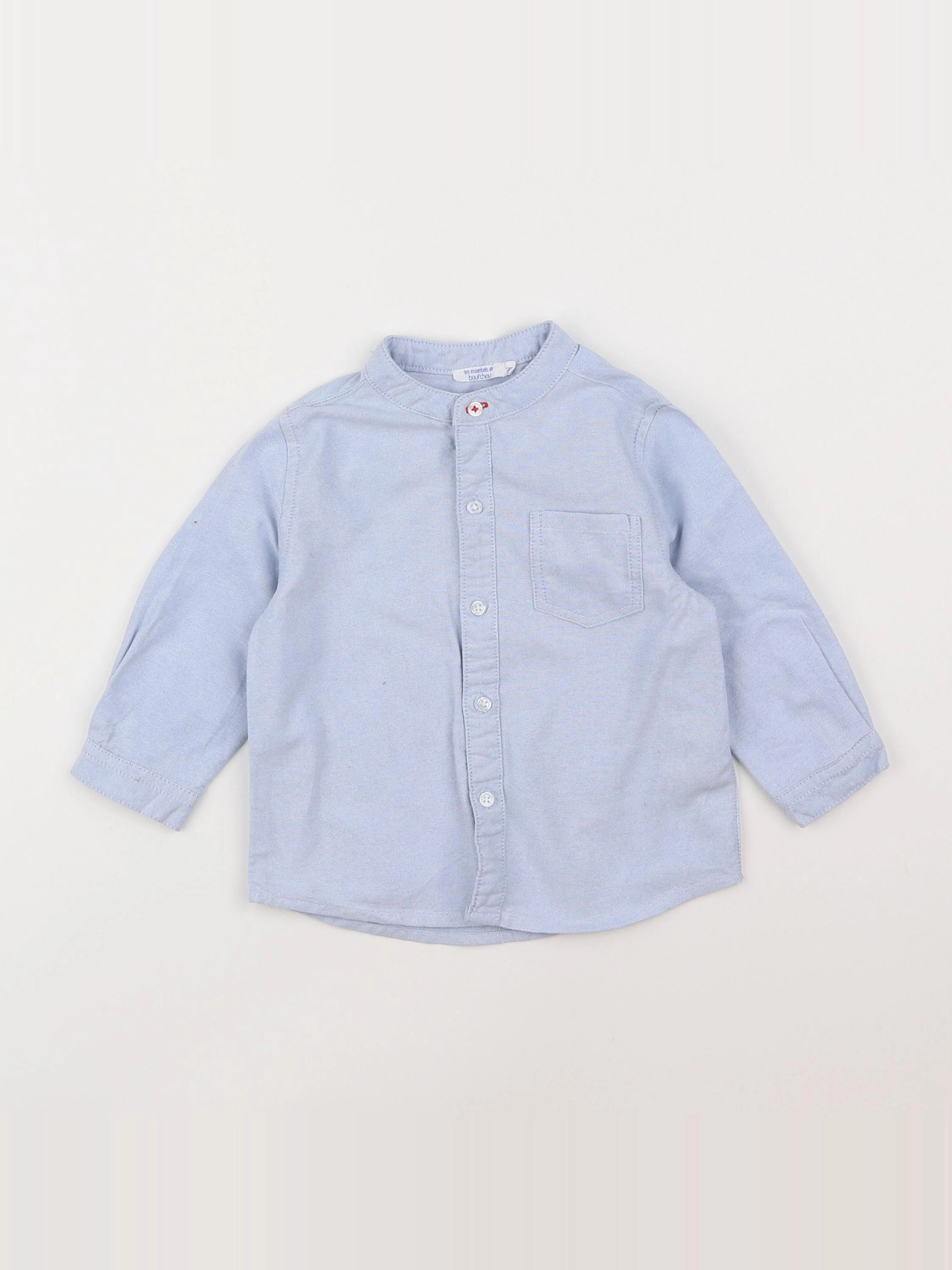 Boutchou - chemise bleu - 12 mois
