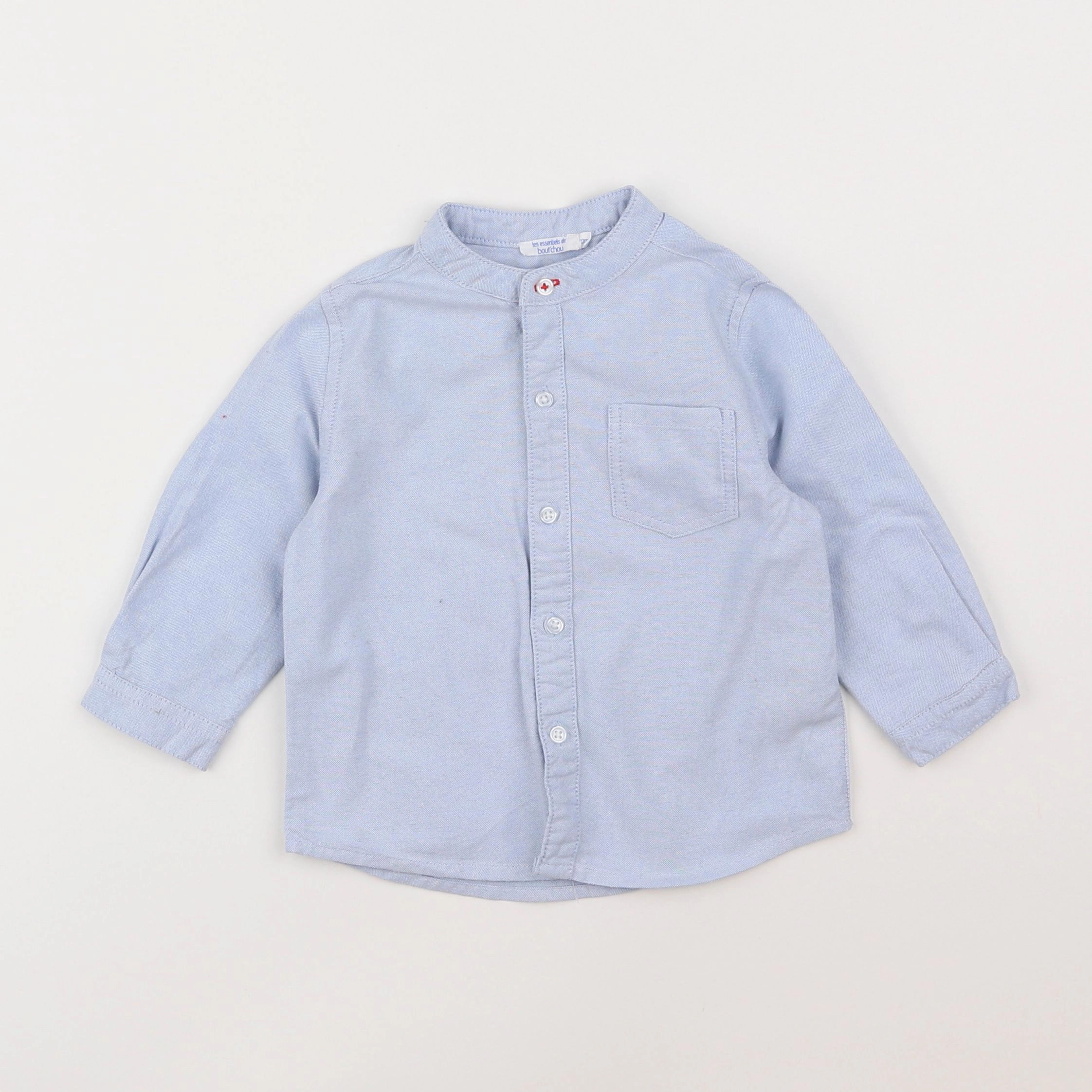 Boutchou - chemise bleu - 12 mois