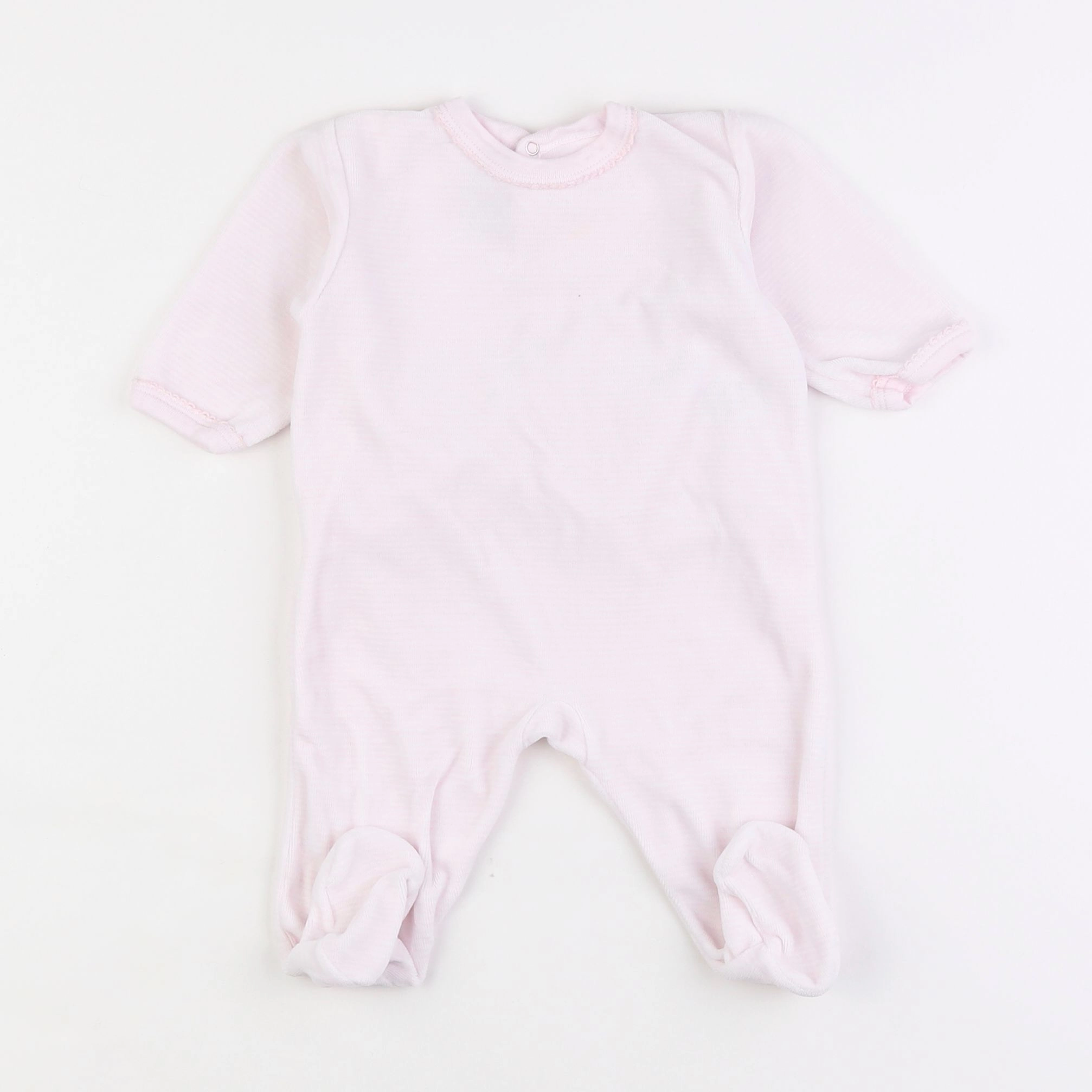 Petit Bateau - pyjama velours rose - 6 mois