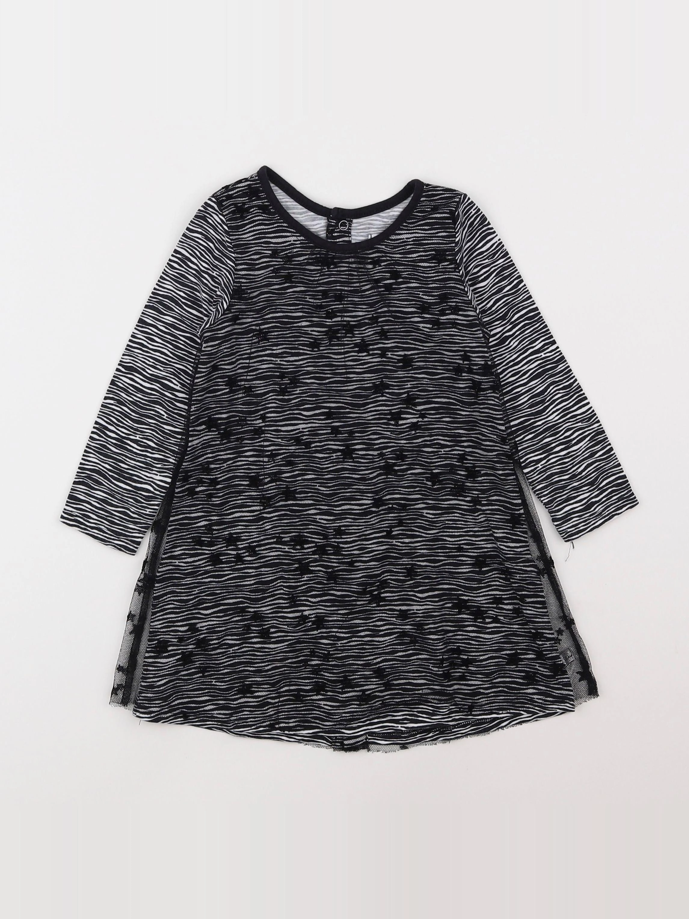 IKKS - robe noir - 2 ans