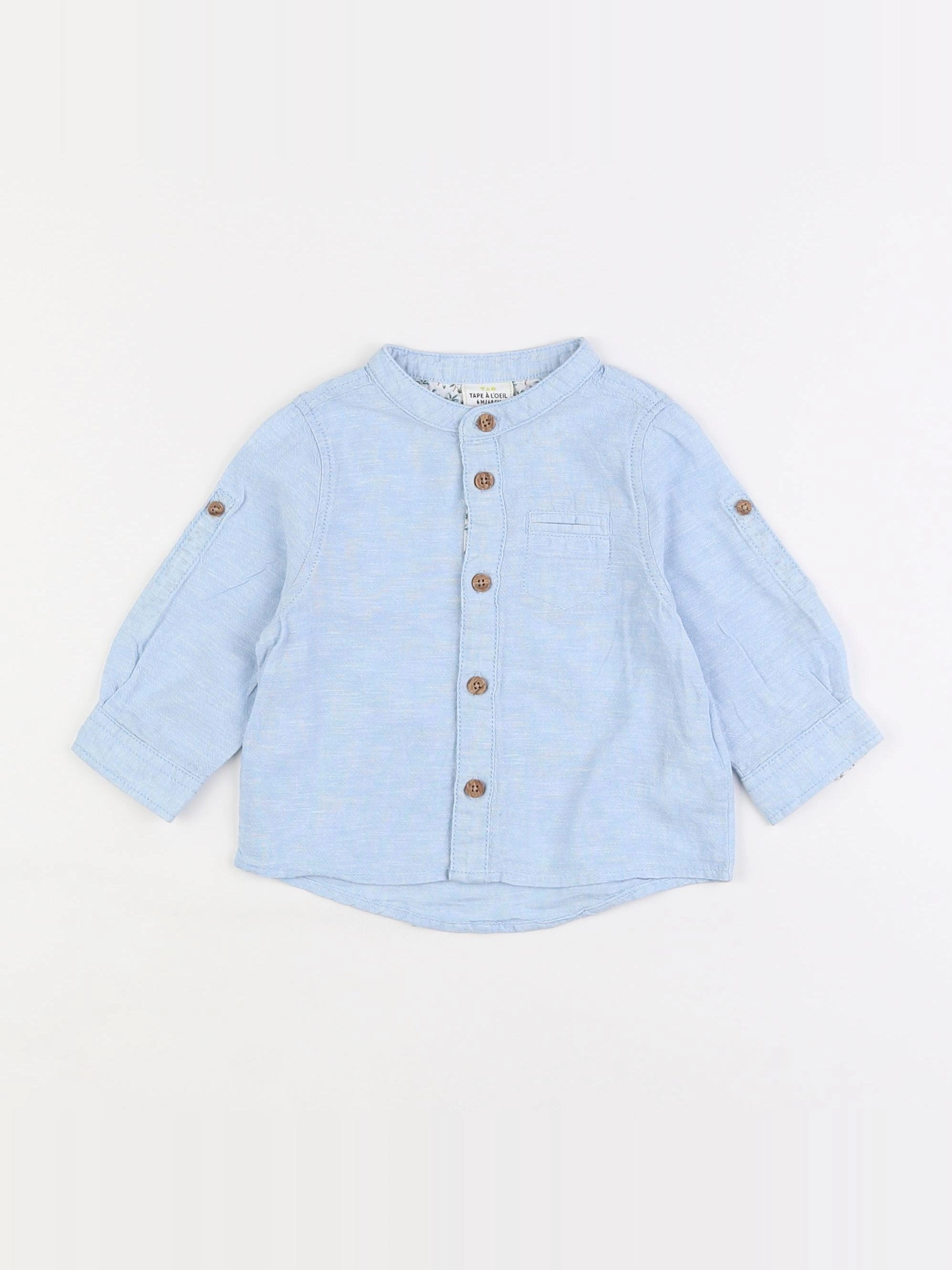 Tape à l'oeil - chemise bleu - 6 mois