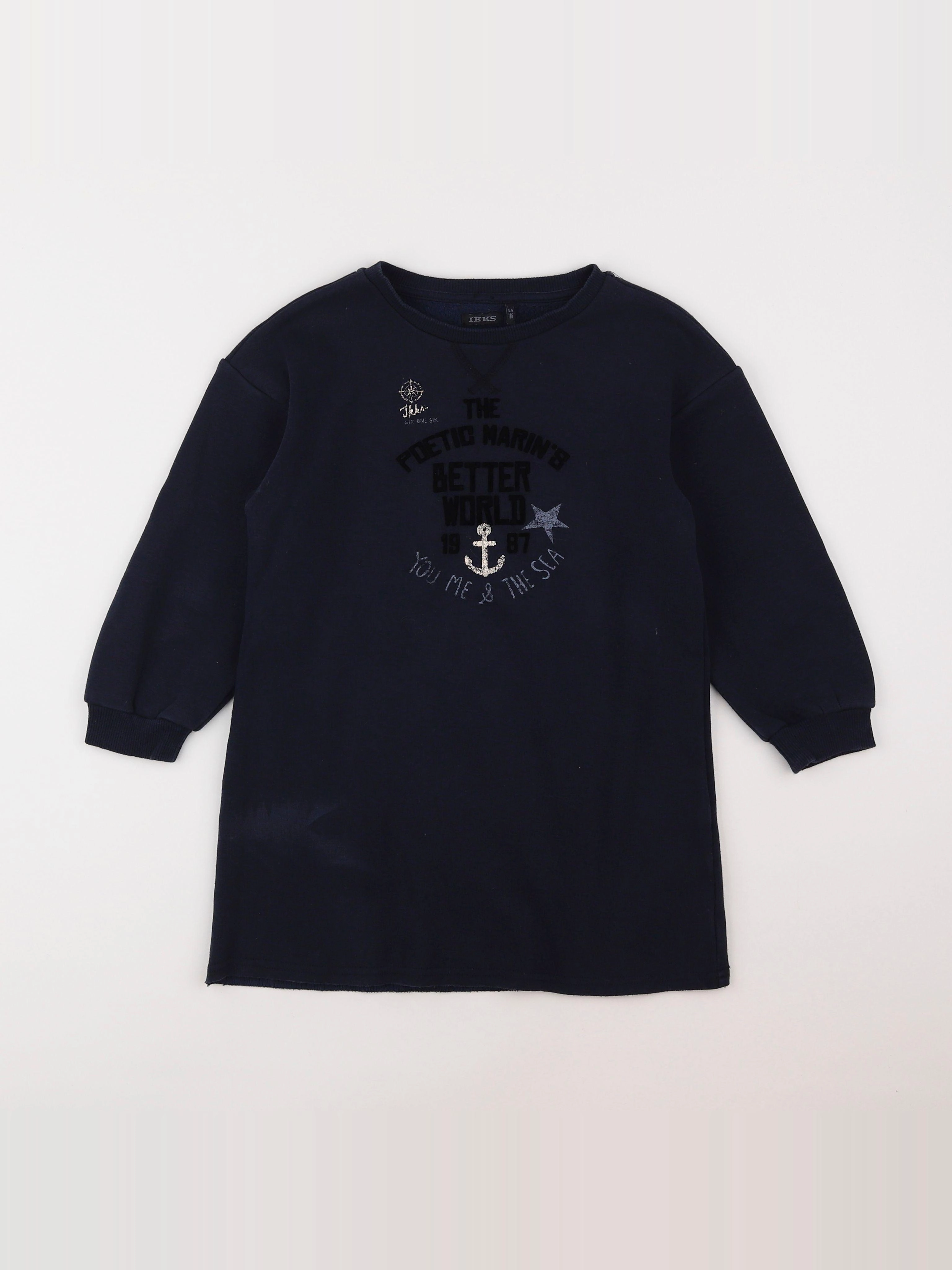 IKKS - robe bleu - 6 ans