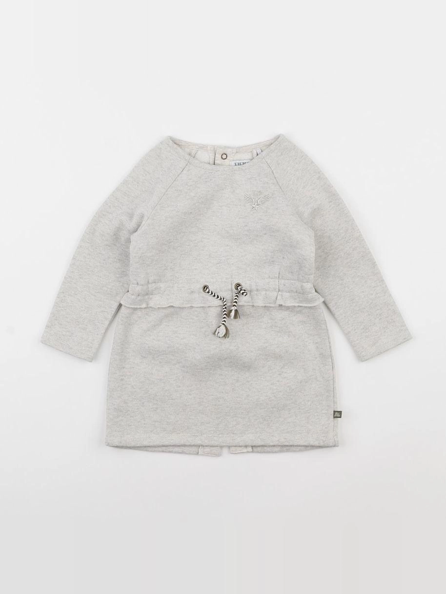 IKKS - robe gris, argent - 18 mois