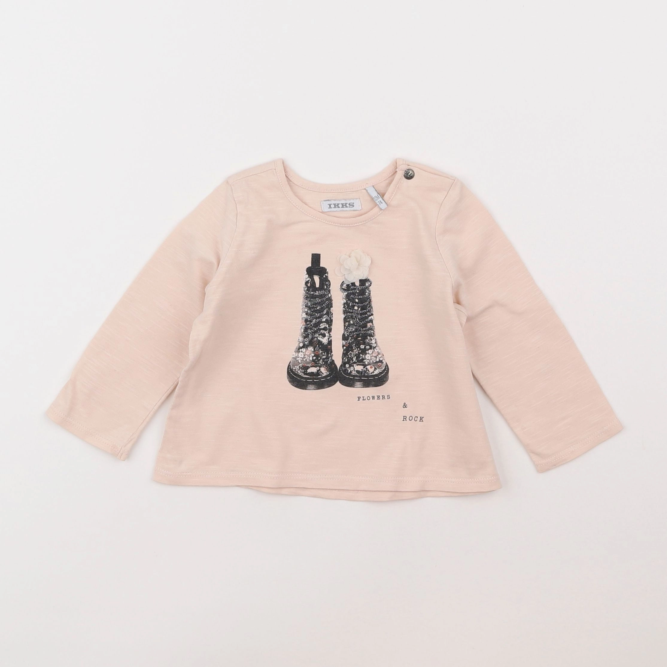IKKS - tee-shirt rose - 12 mois