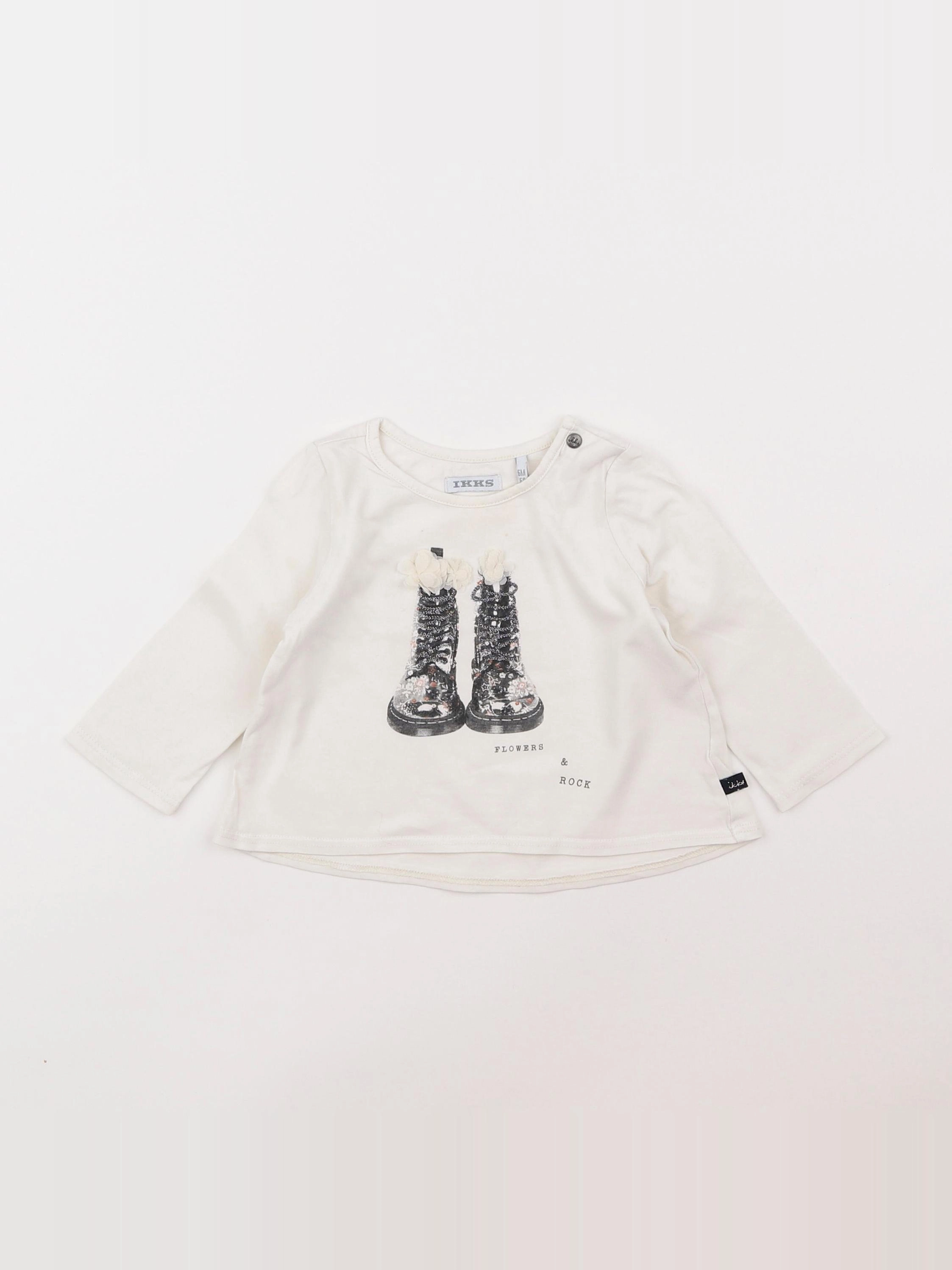 IKKS - tee-shirt blanc - 6 mois