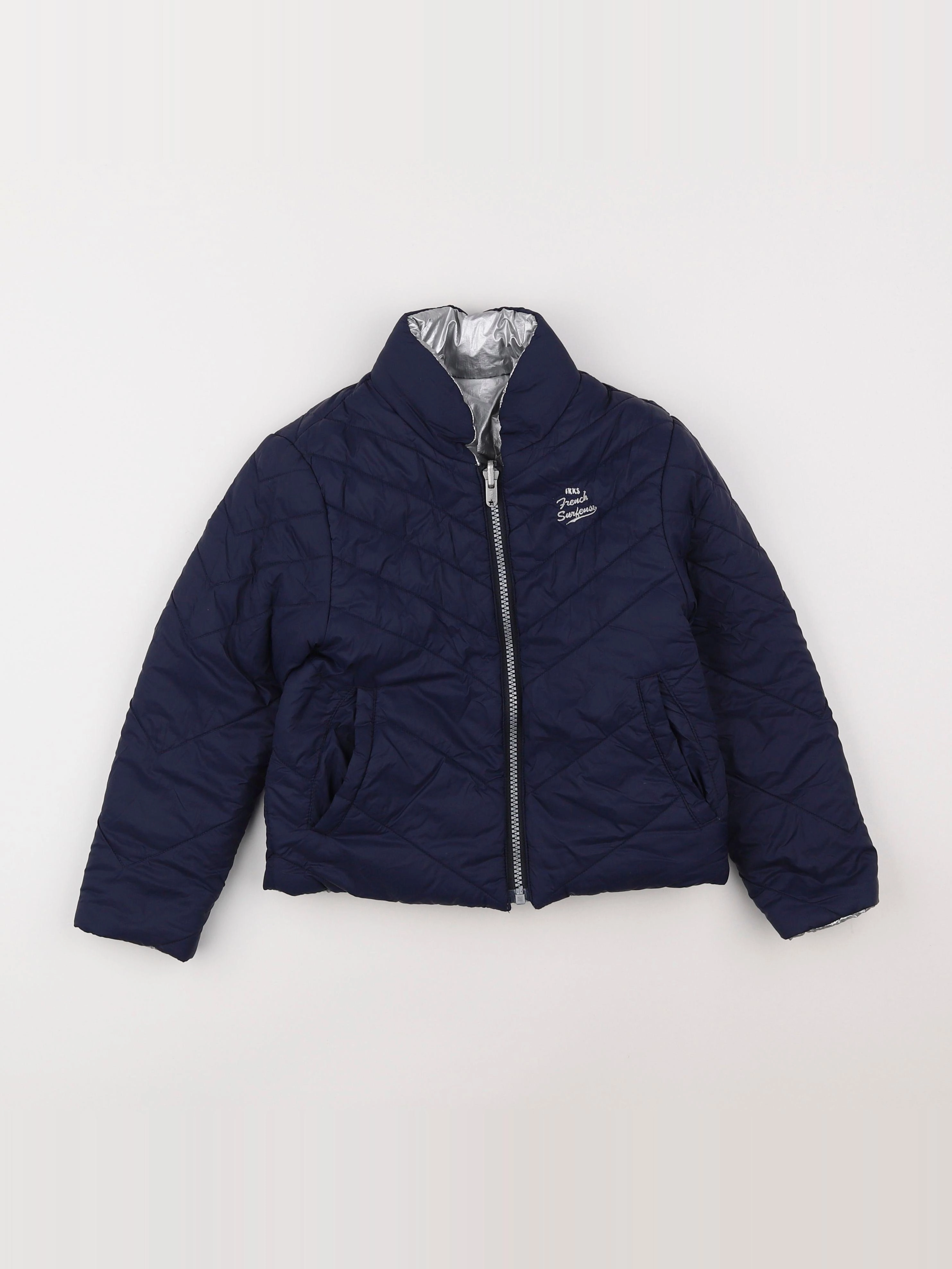 IKKS - doudoune réversible bleu, argent - 2 ans