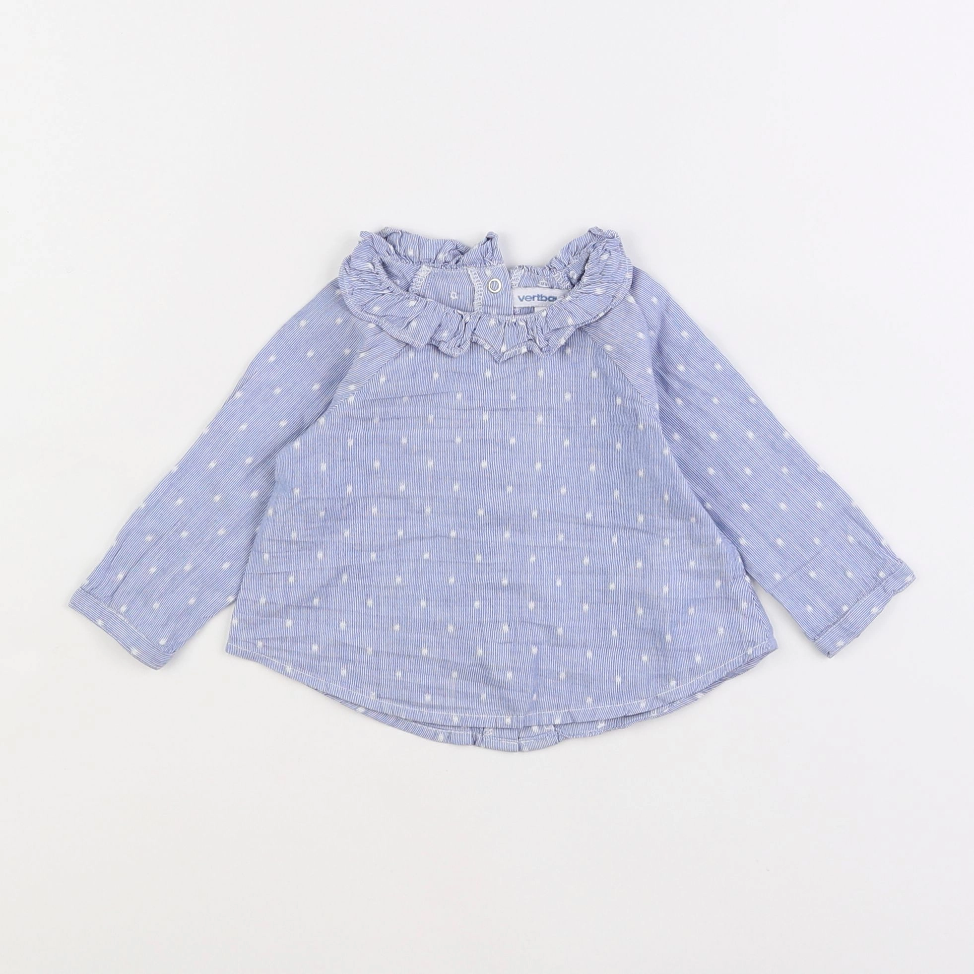 Vertbaudet - blouse bleu - 6 mois