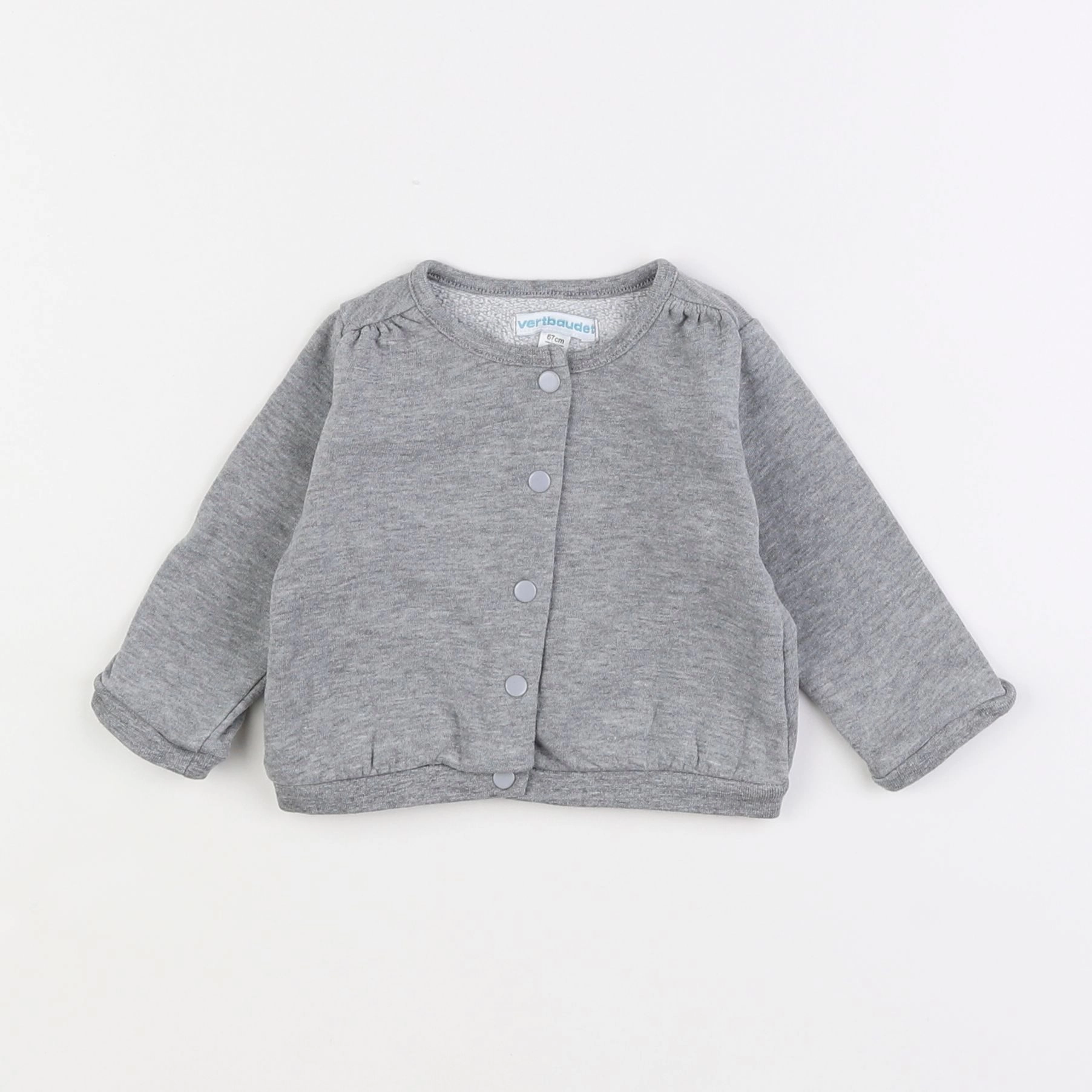 Vertbaudet - sweat gris - 6 mois