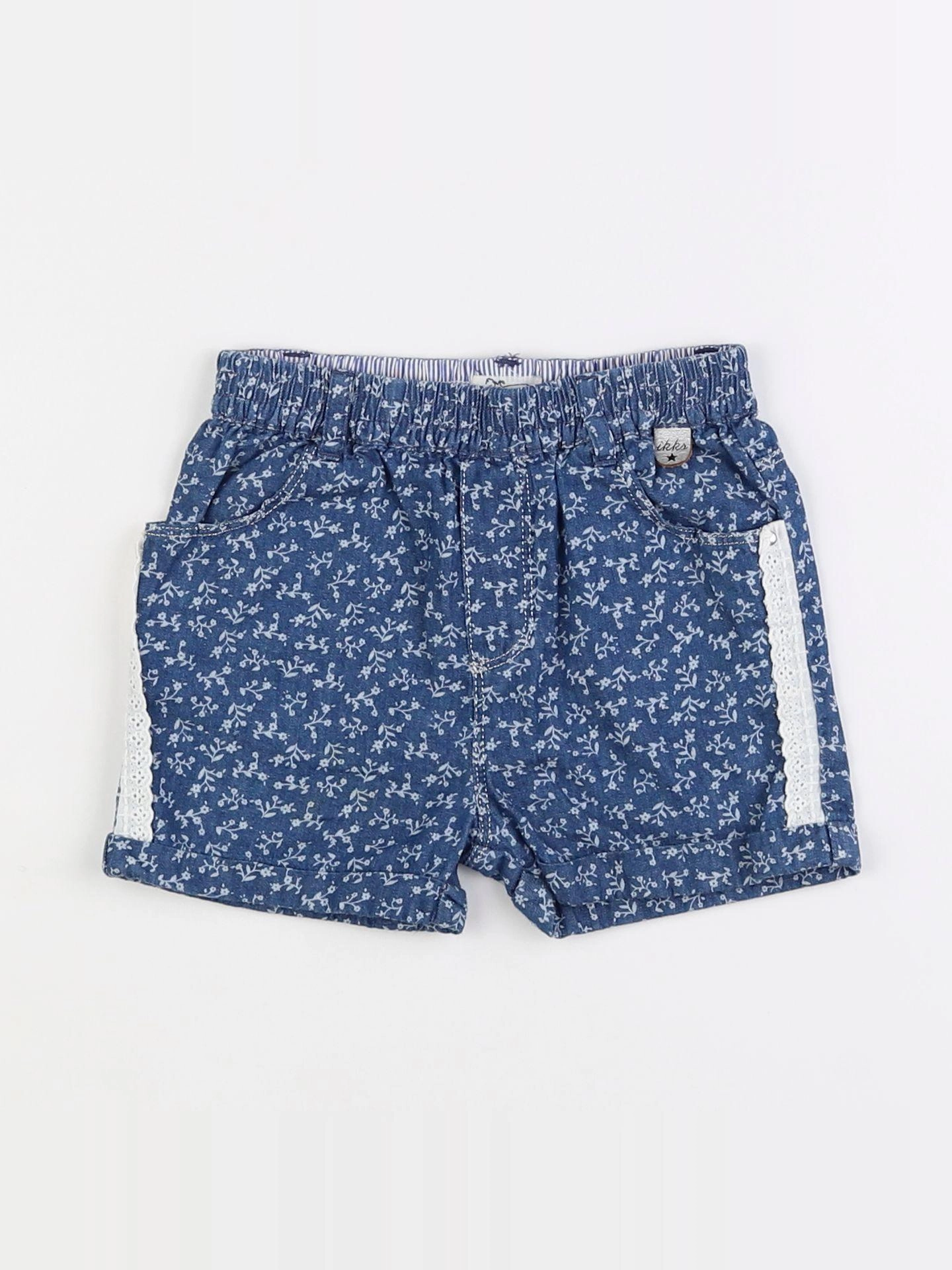 IKKS - short bleu - 18 mois