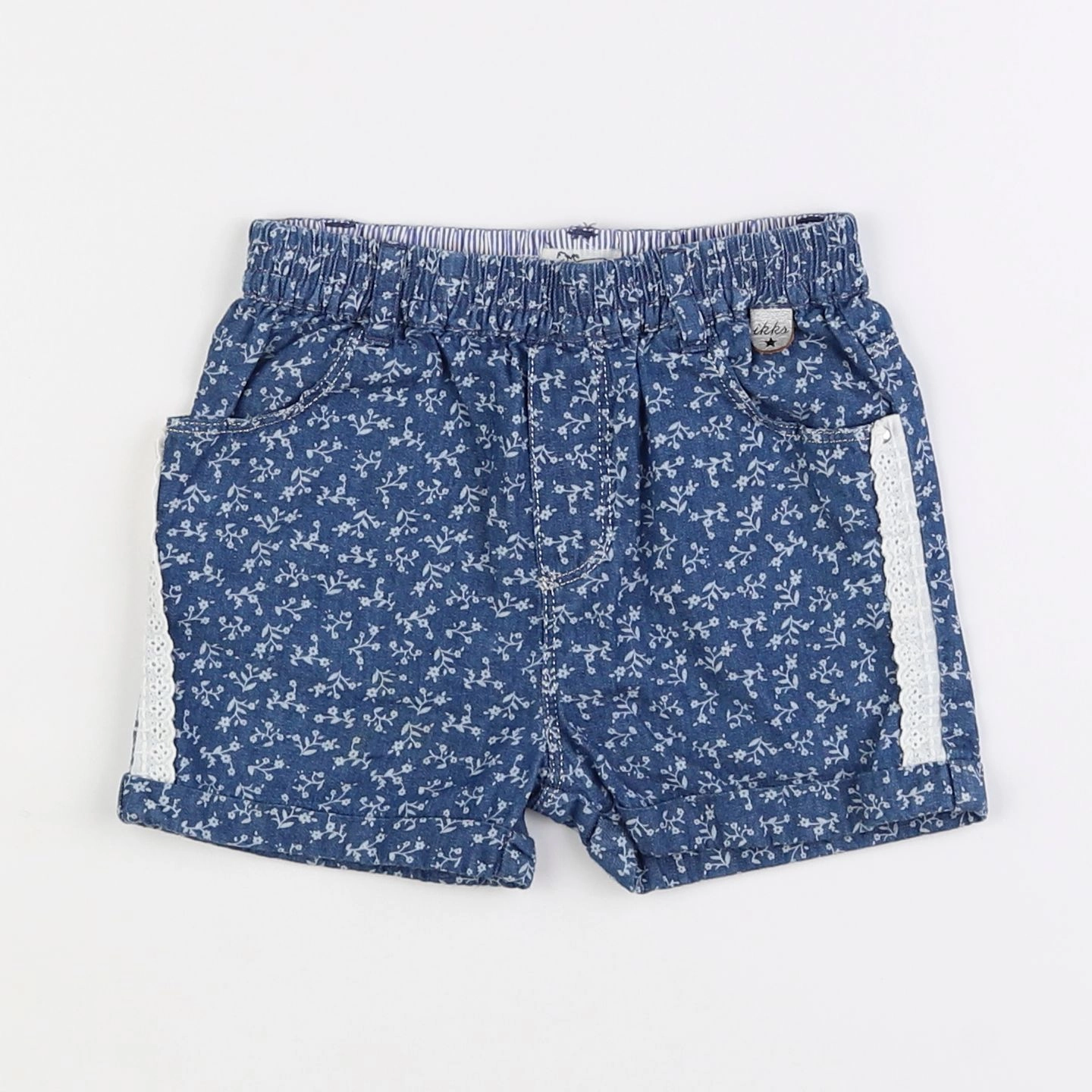 IKKS - short bleu - 18 mois