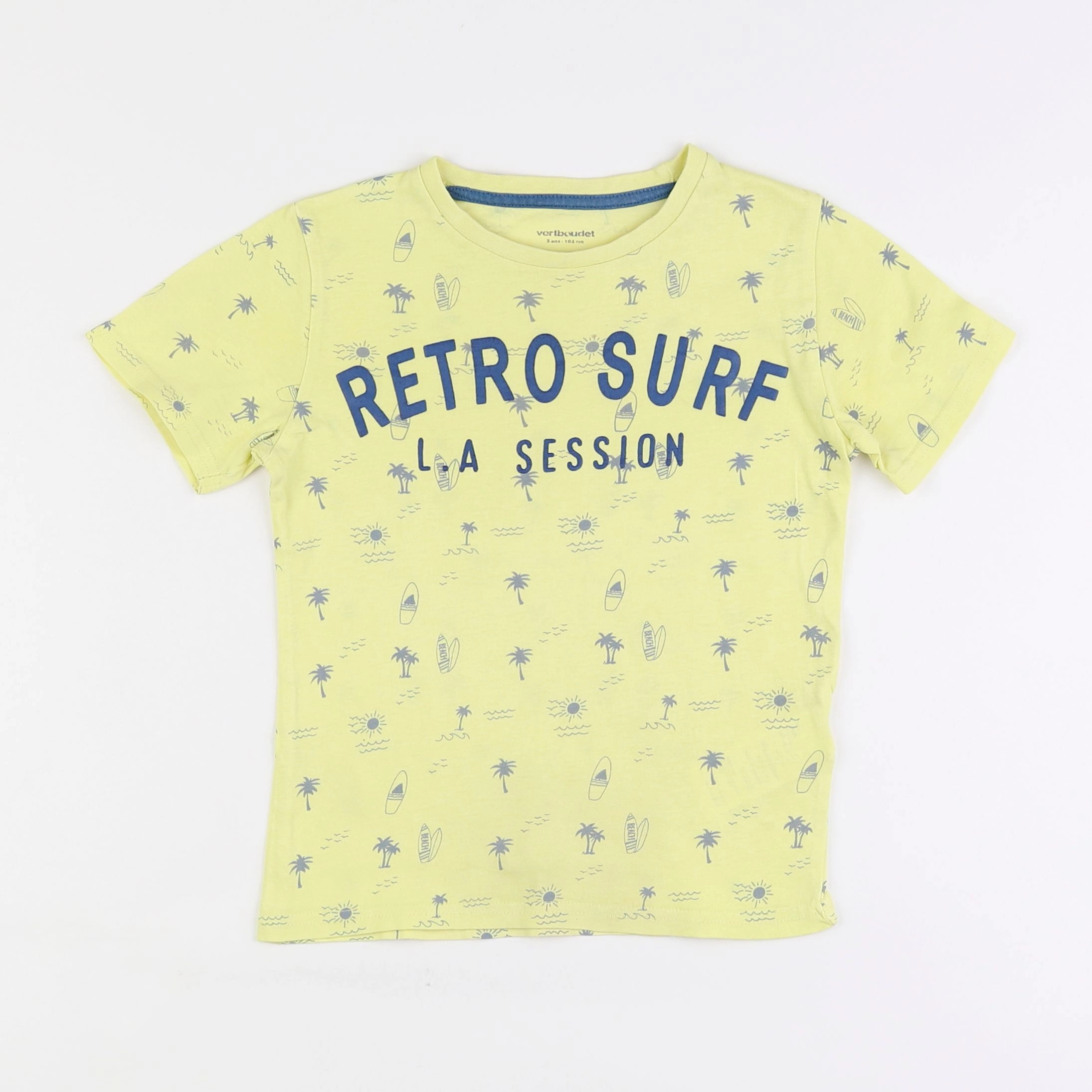 Vertbaudet - tee-shirt jaune - 5 ans