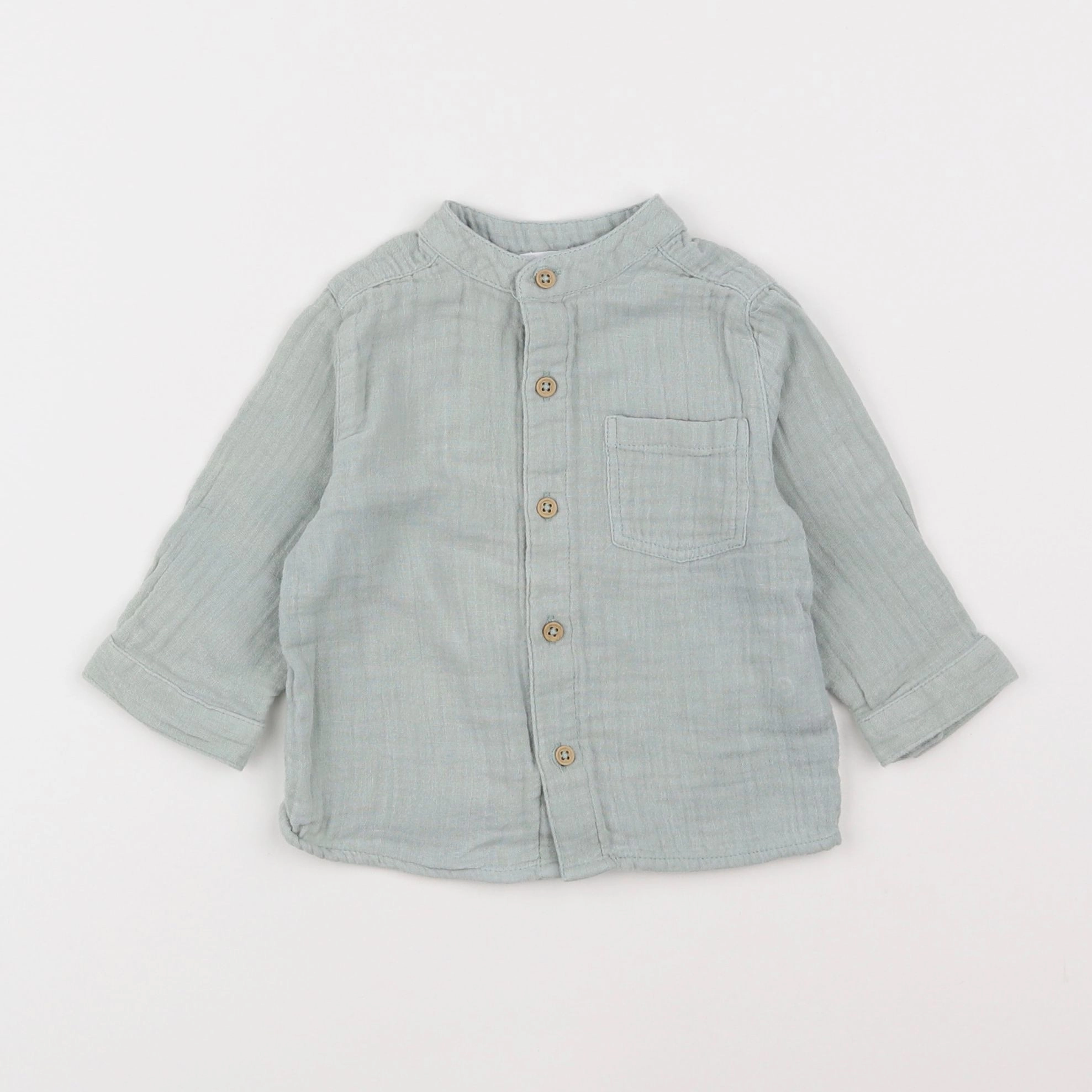 Boutchou - chemise vert - 6 mois