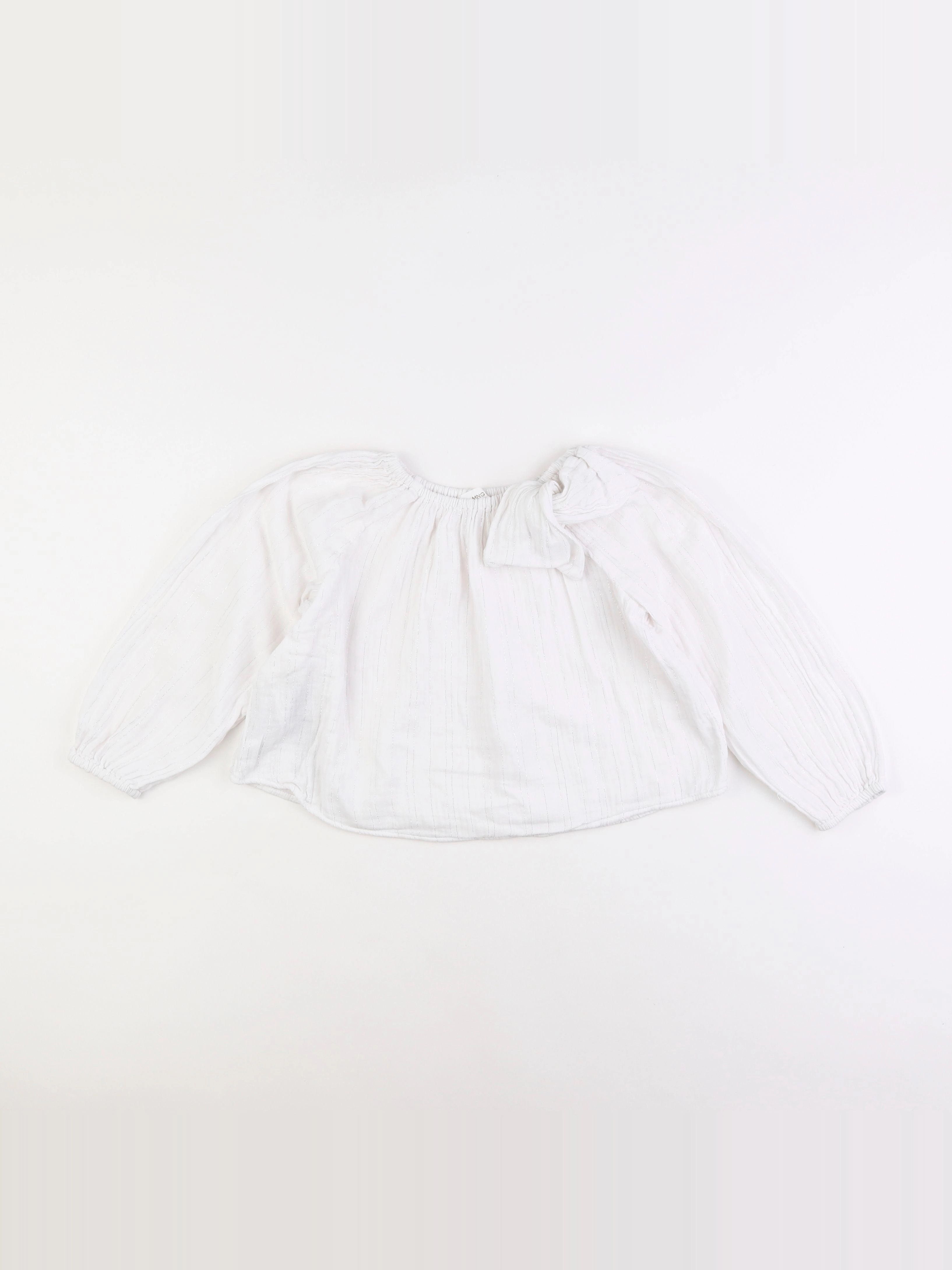 Mango - blouse blanc, or - 6 ans