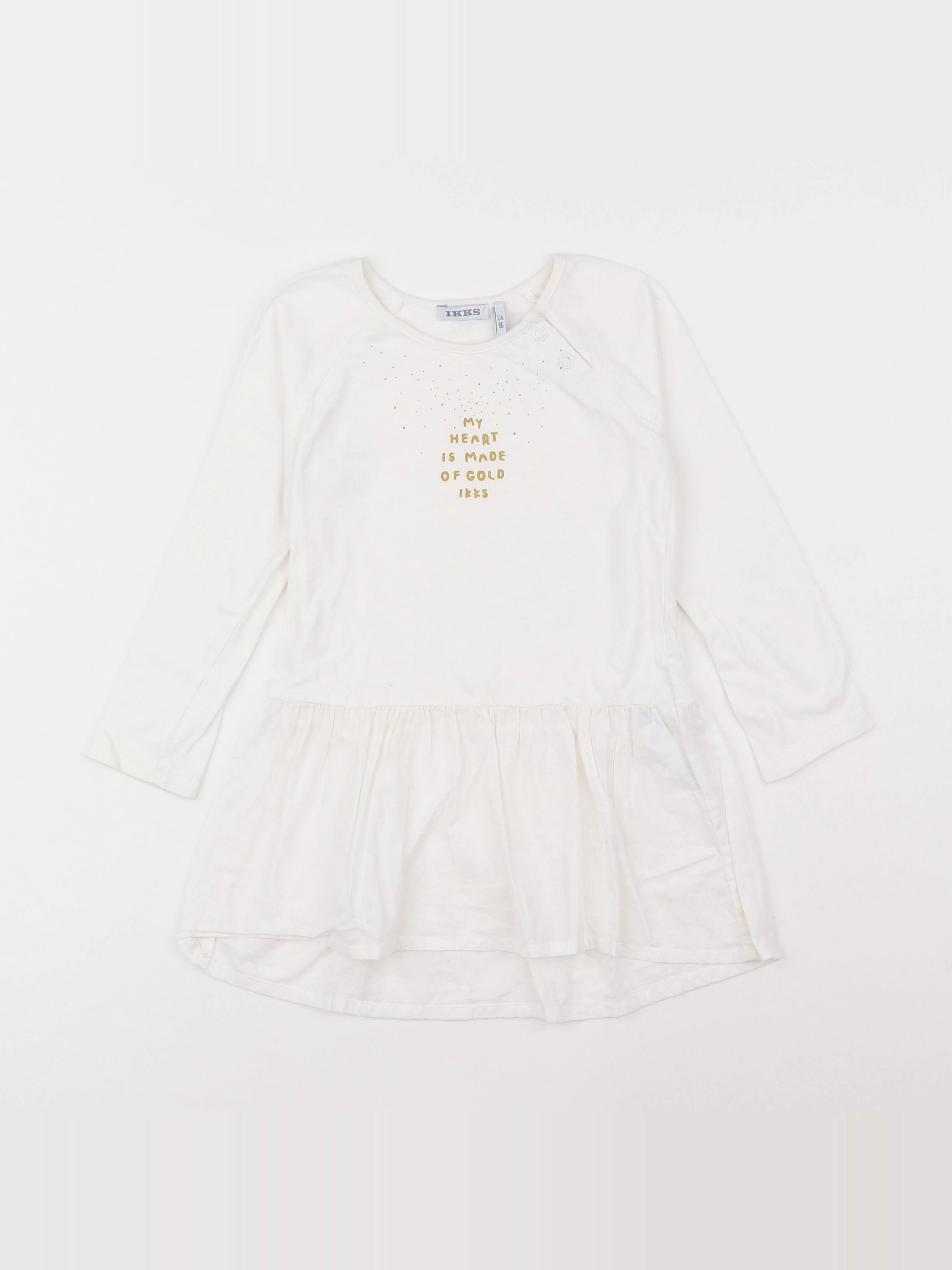 IKKS - robe blanc - 2 ans