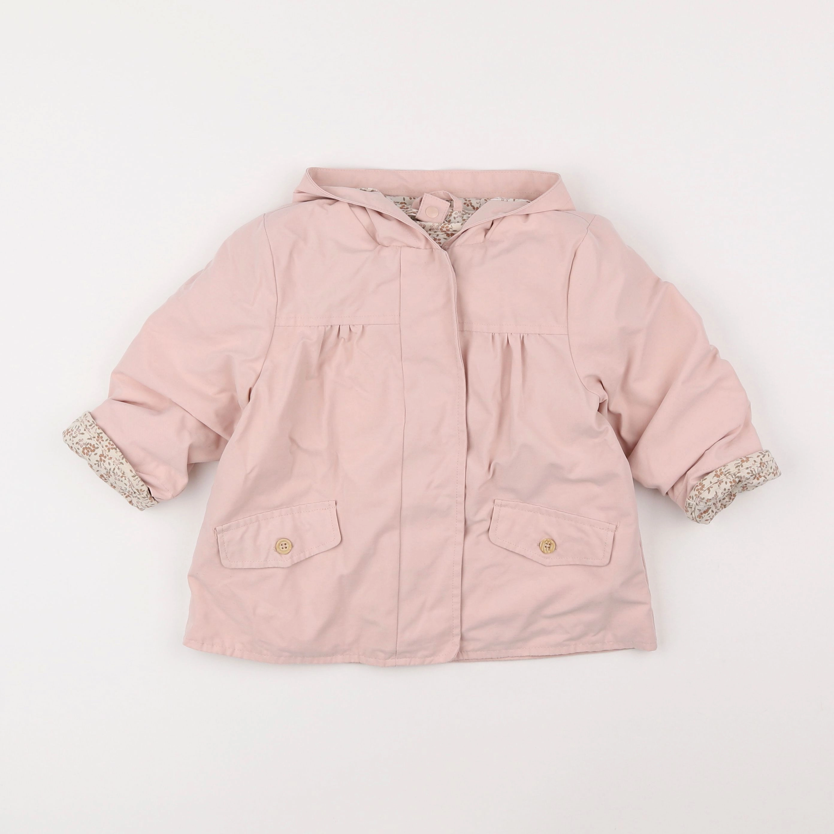 Vertbaudet - parka rose - 2 ans