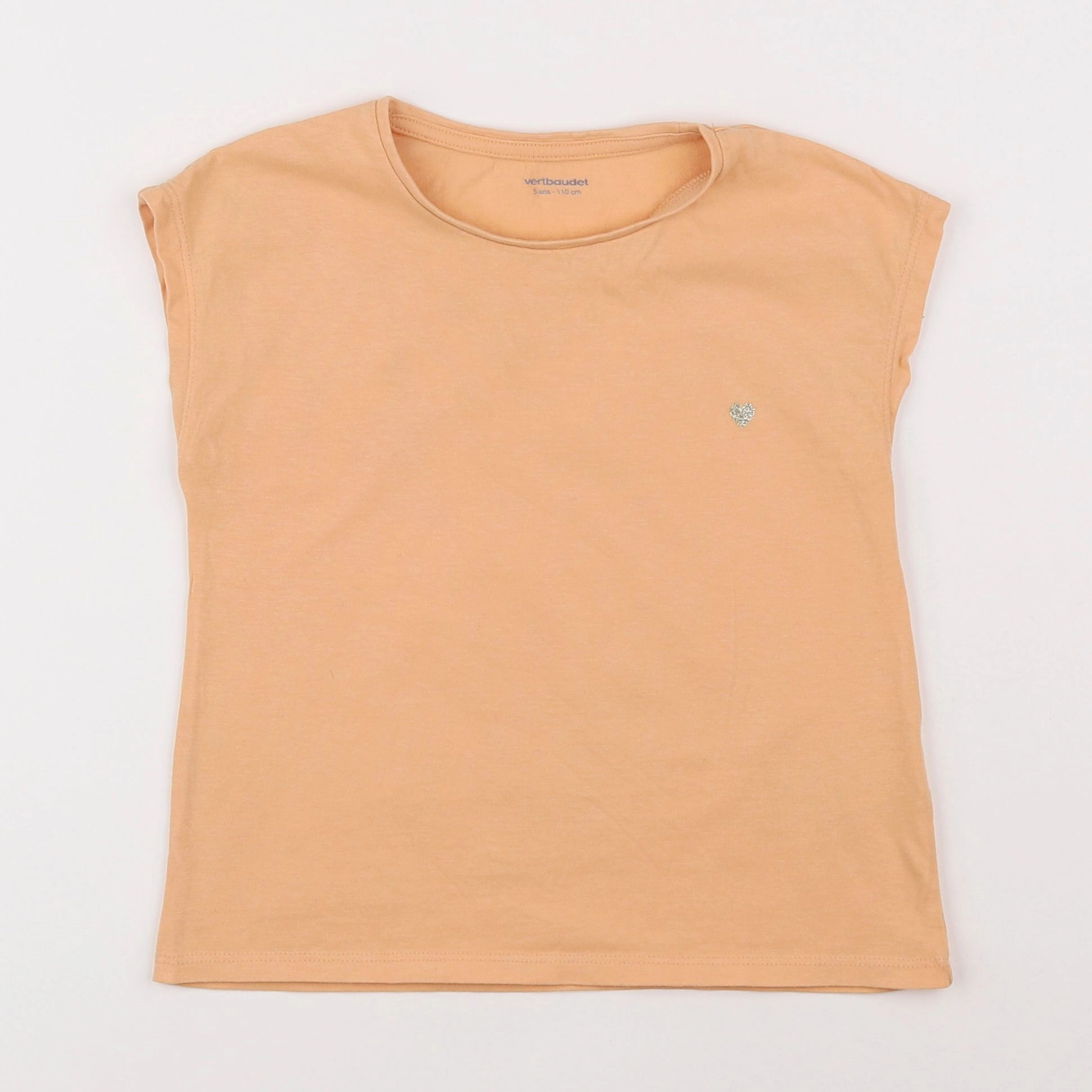 Vertbaudet - tee-shirt orange - 5 ans