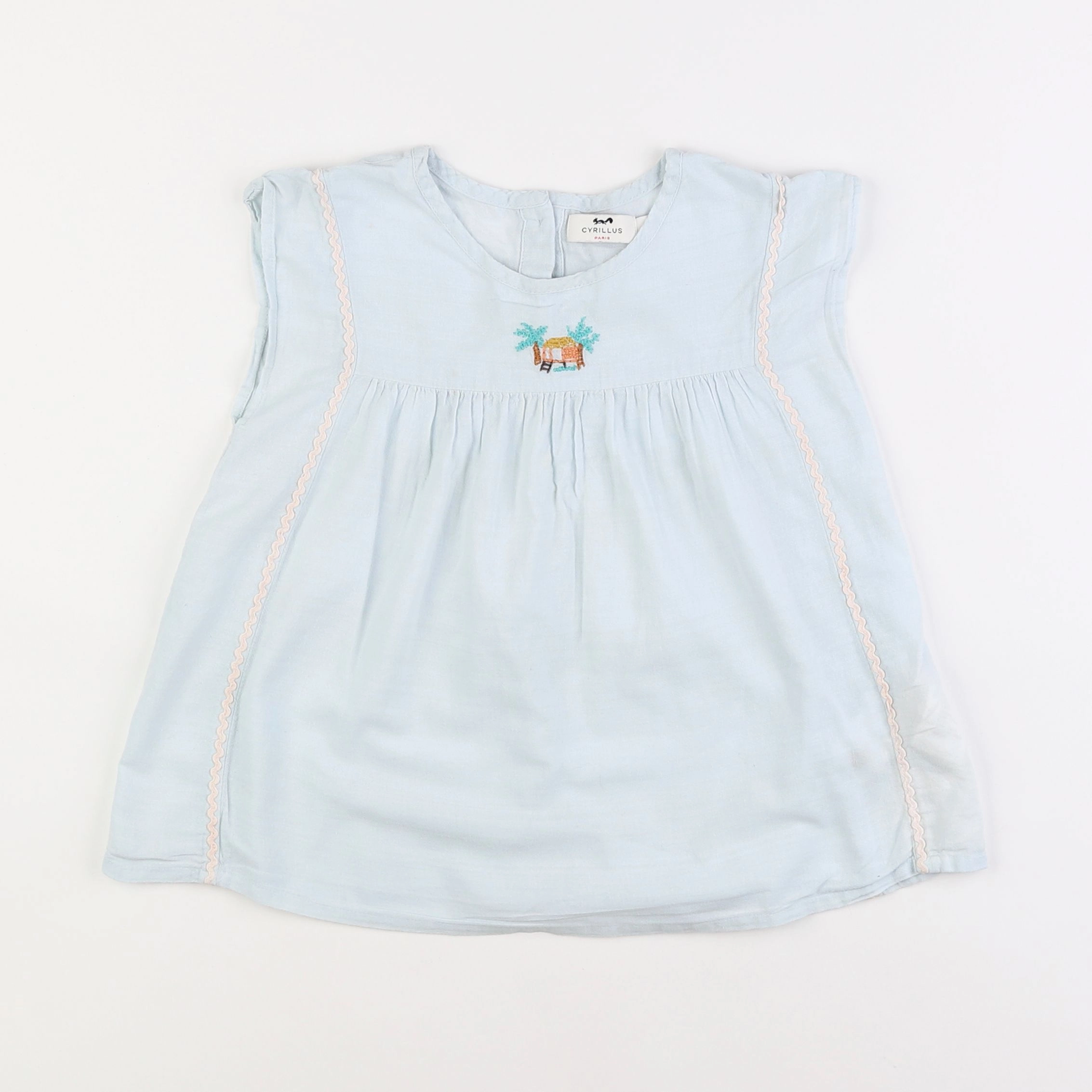 Cyrillus - blouse bleu - 8 ans